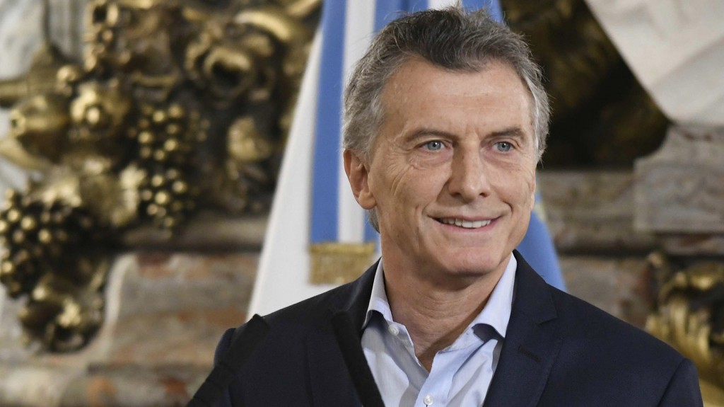 Télam 29/01/2018 Buenos Aires: El presidente Mauricio Macri realiza distintos anuncios en el Salón Blanco de la Casa Rosada. Foto: Analía Garelli/DDC