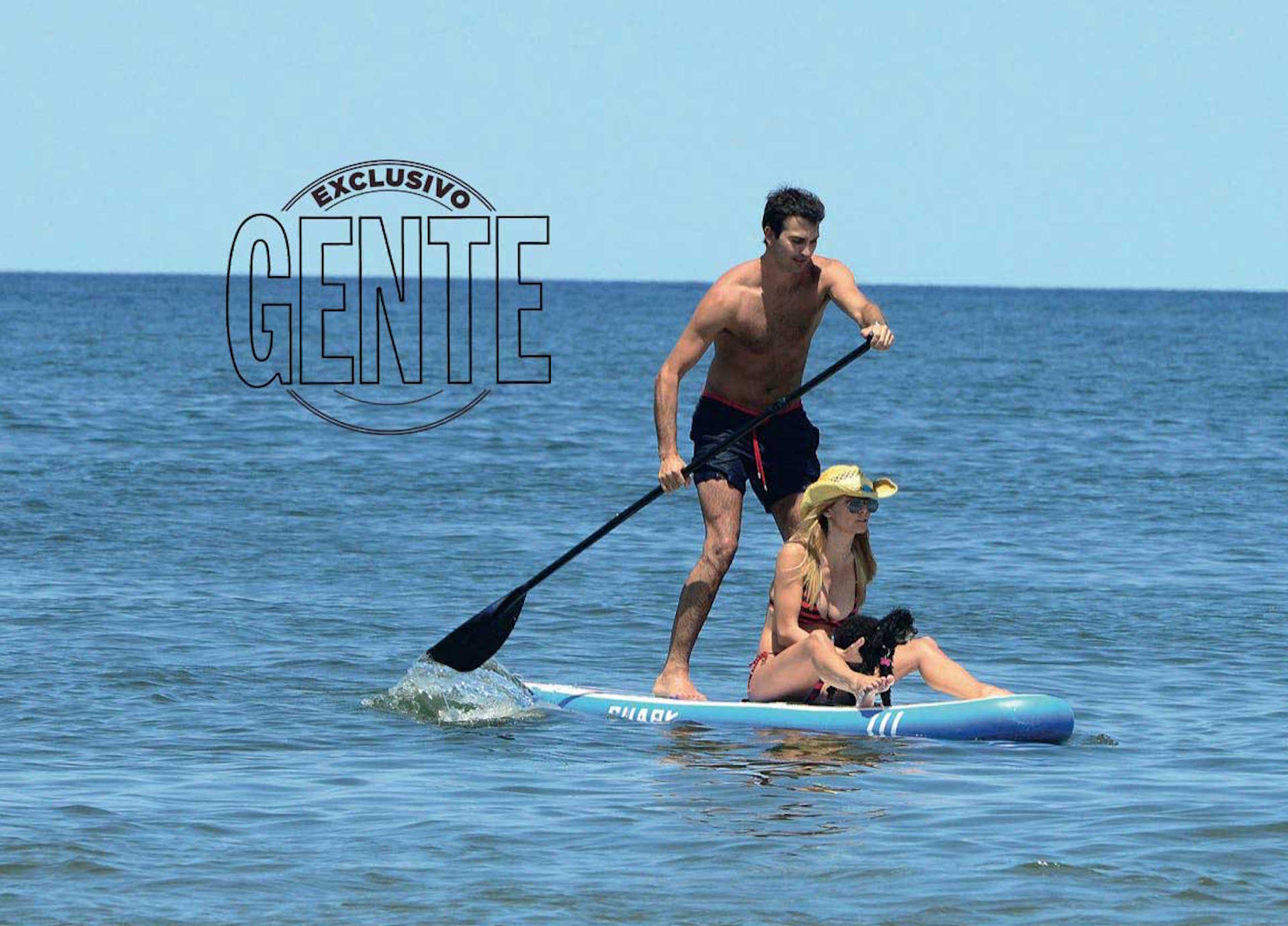 Sofía, José y Molly, divertidos en el agua. (Foto Alejandro Carra/GENTE)