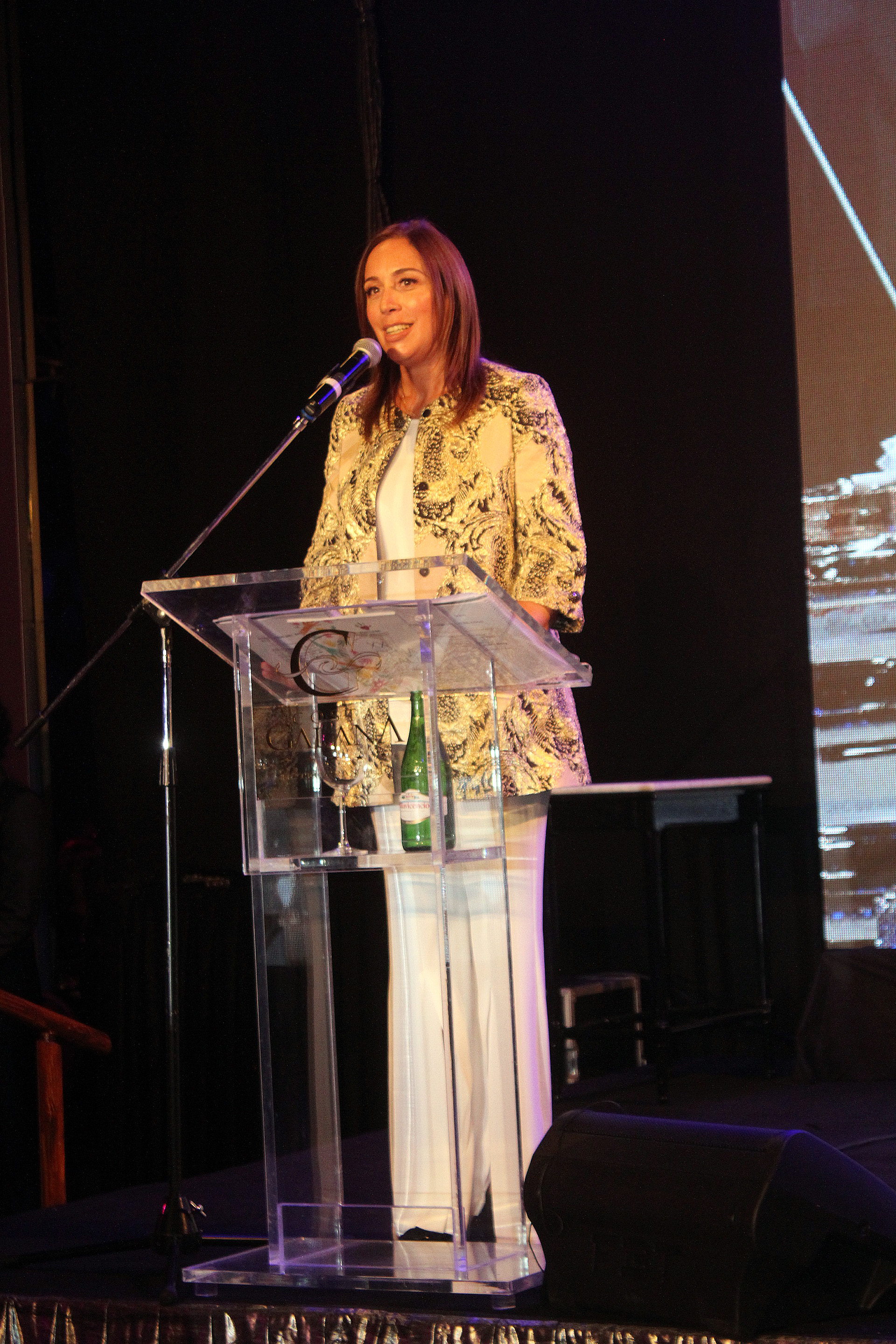 María Eugenia Vidal dio un discurso en la gala