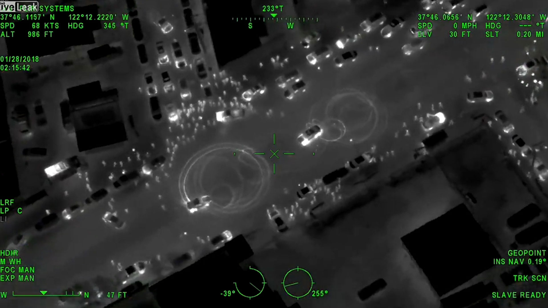 Los participantes del evento clandestino hacían distintas pruebas con sus autos