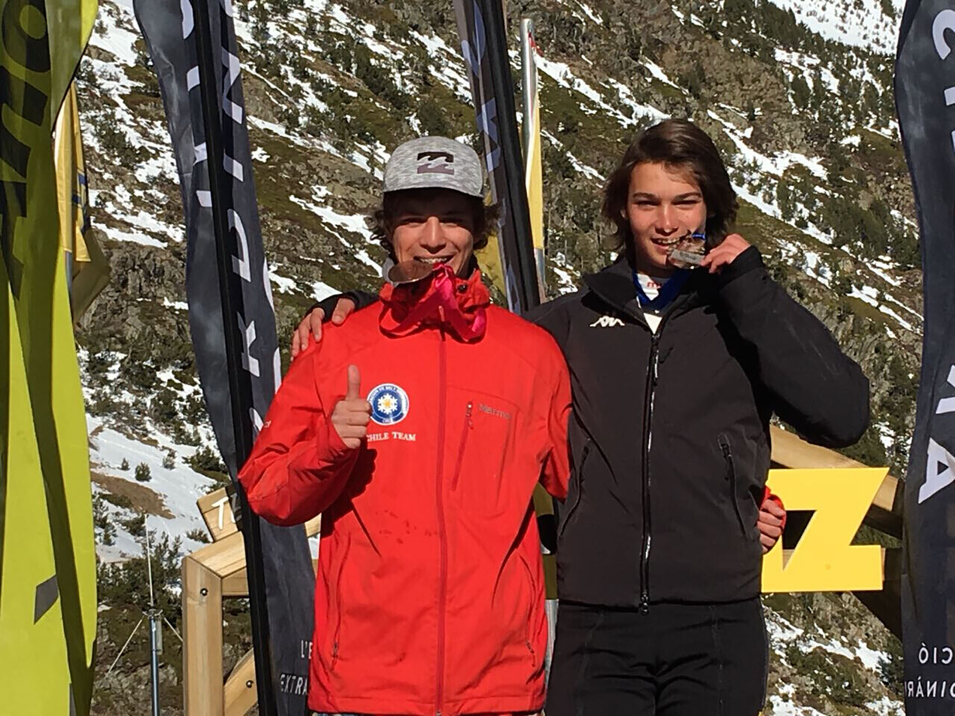 Con este triunfo, Tiziano se ubicó entre los mejores esquiadores del mundo en su categoria U16 en Borrufa