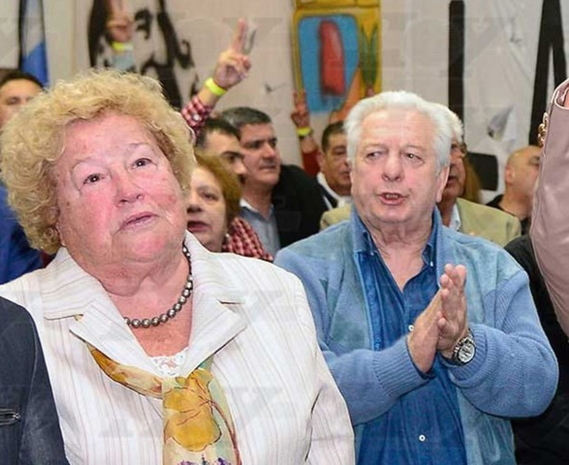 “Nené” junto a Antonio Balcedo, el padre del sindicalista detenido en Uruguay por lavado de dinero.