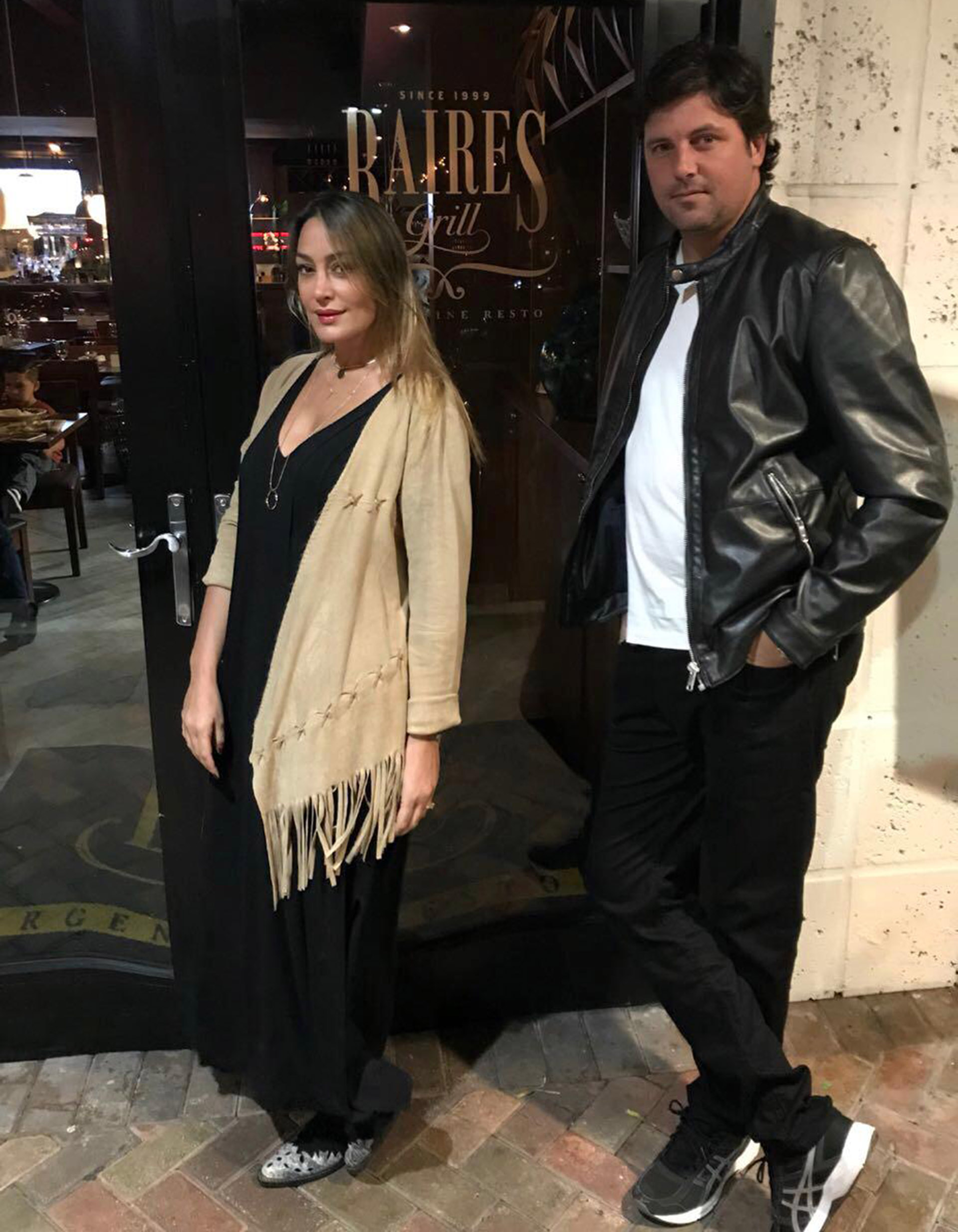 Sol Estevanez y su marido, Mariano “Nito” Uranga”, cenaron en Baires Grill Sunny Isles, en Miami