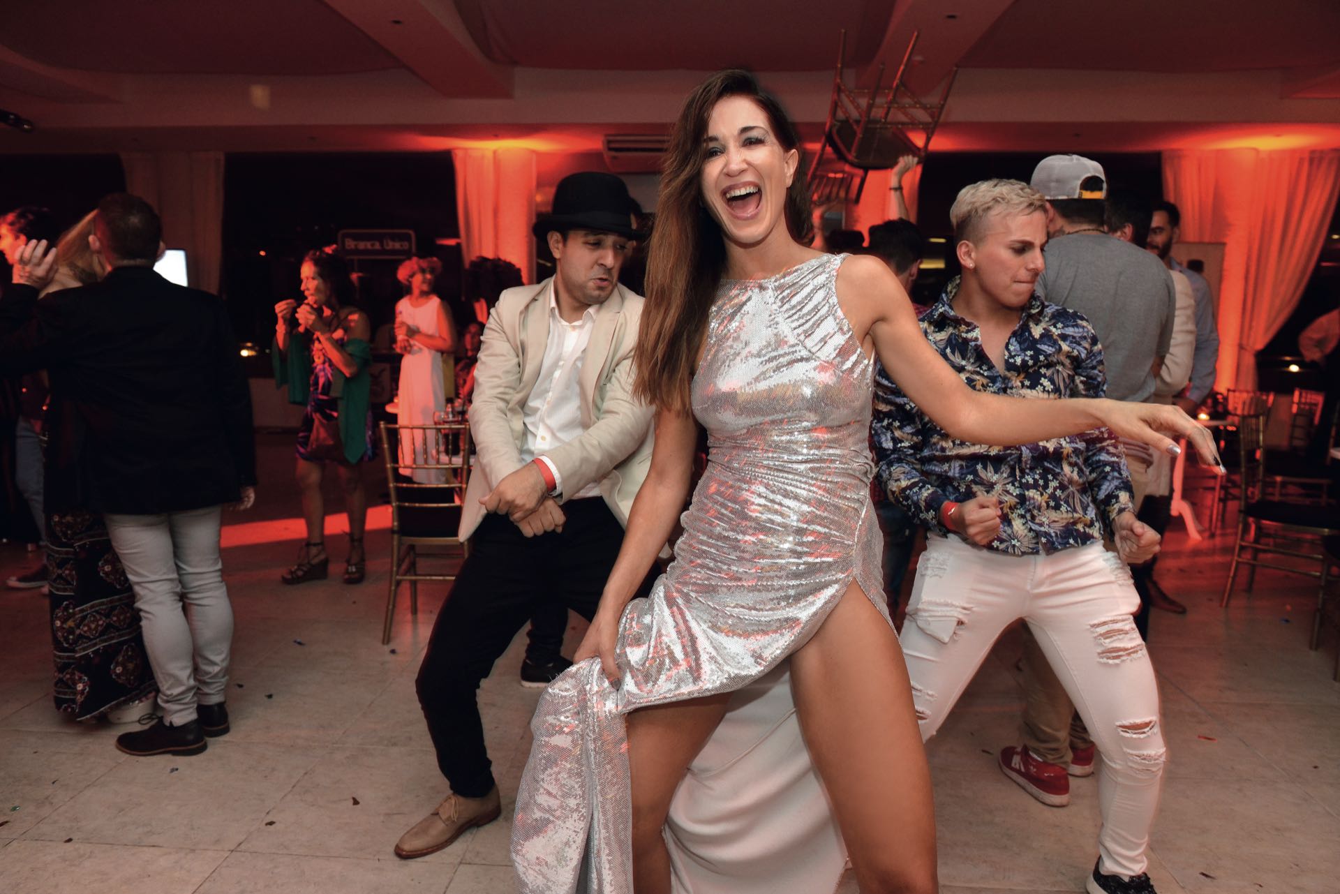 Laura Bruni, desatada en la pista. (Foto GENTE)