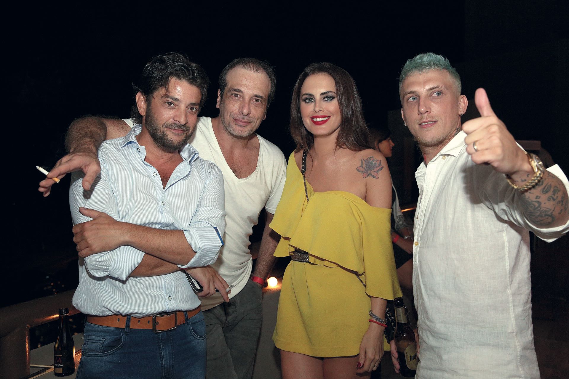 Pablo Rago, Marcelo Cosentino, Silvina Luna y El Polaco. (Foto GENTE)