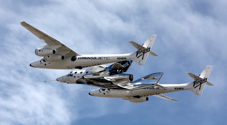 SpaceShipTwo es la nave de Virgin Galactic para hacer viajes tripulados al espacio