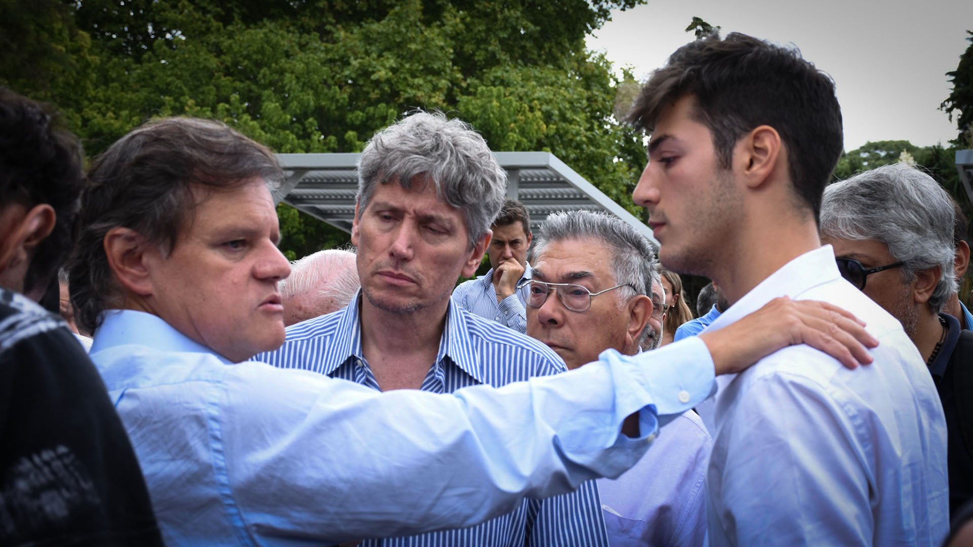 Quique Sacco y Agustín Funes, uno de los hijos de Débora