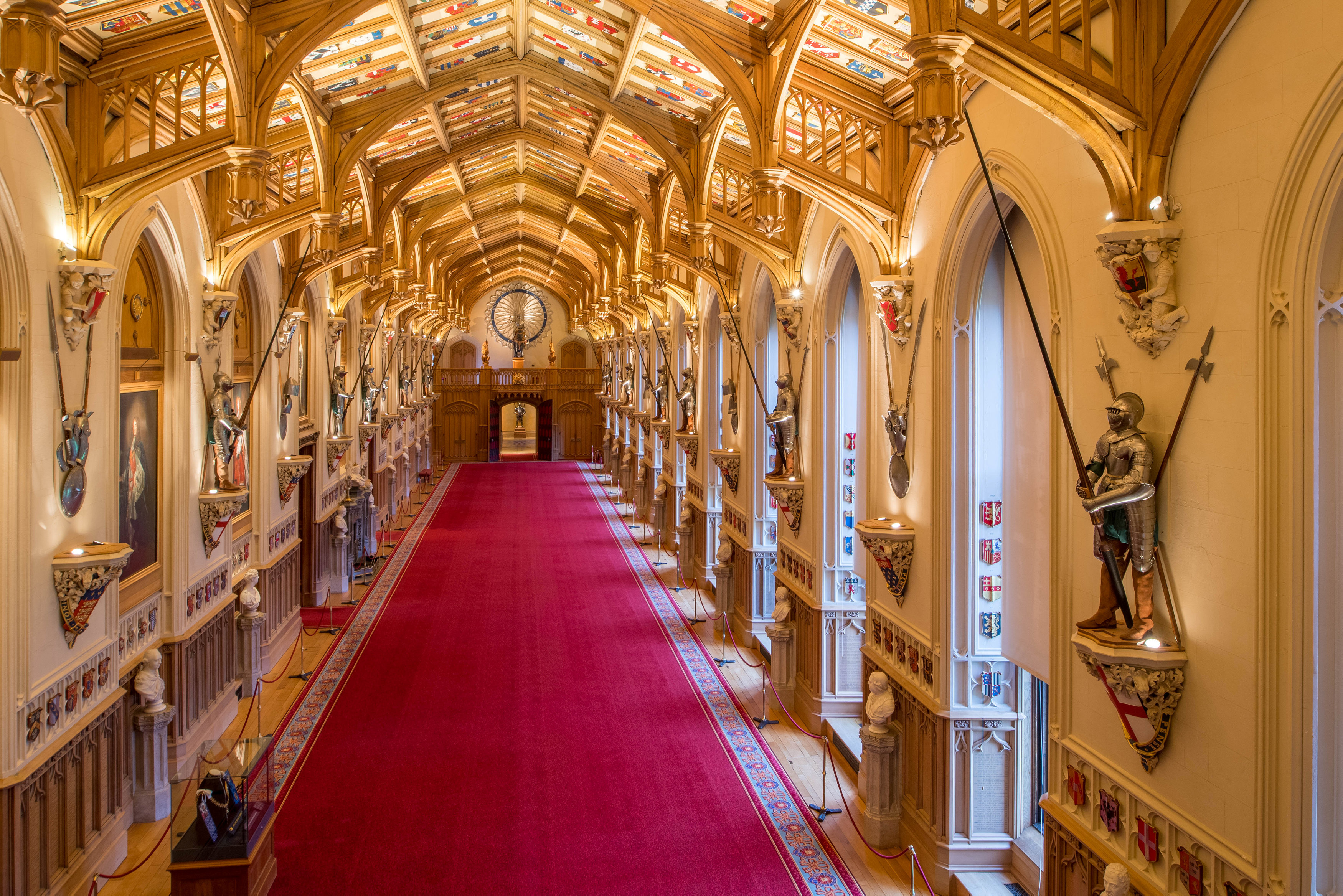 La sala San Jorge del Castillo de Windsor donde el príncipe Harry y Meghan Markle ofrecerán una recepción