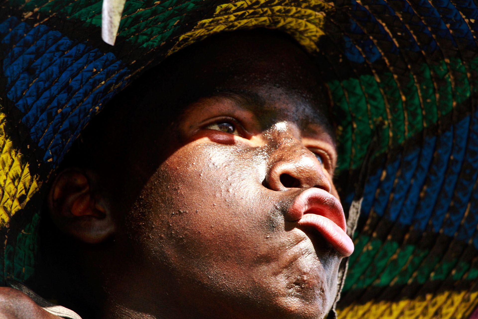 Un niño de la danza del Son de Negro, de las comunidades ribereñas del Atlántico