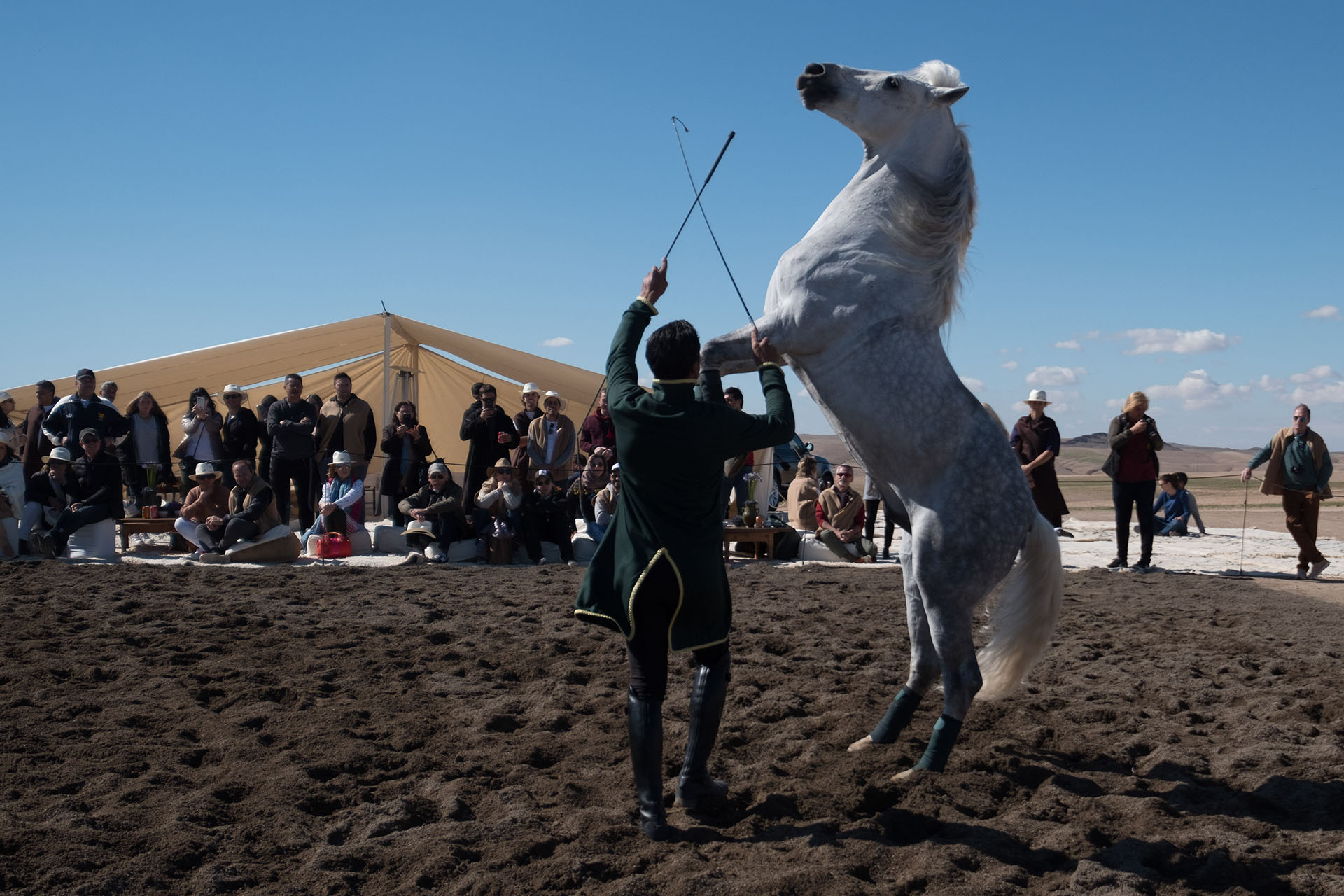 Como parte del festejo los invitados disfrutaron también de un espectáculo ecuestre