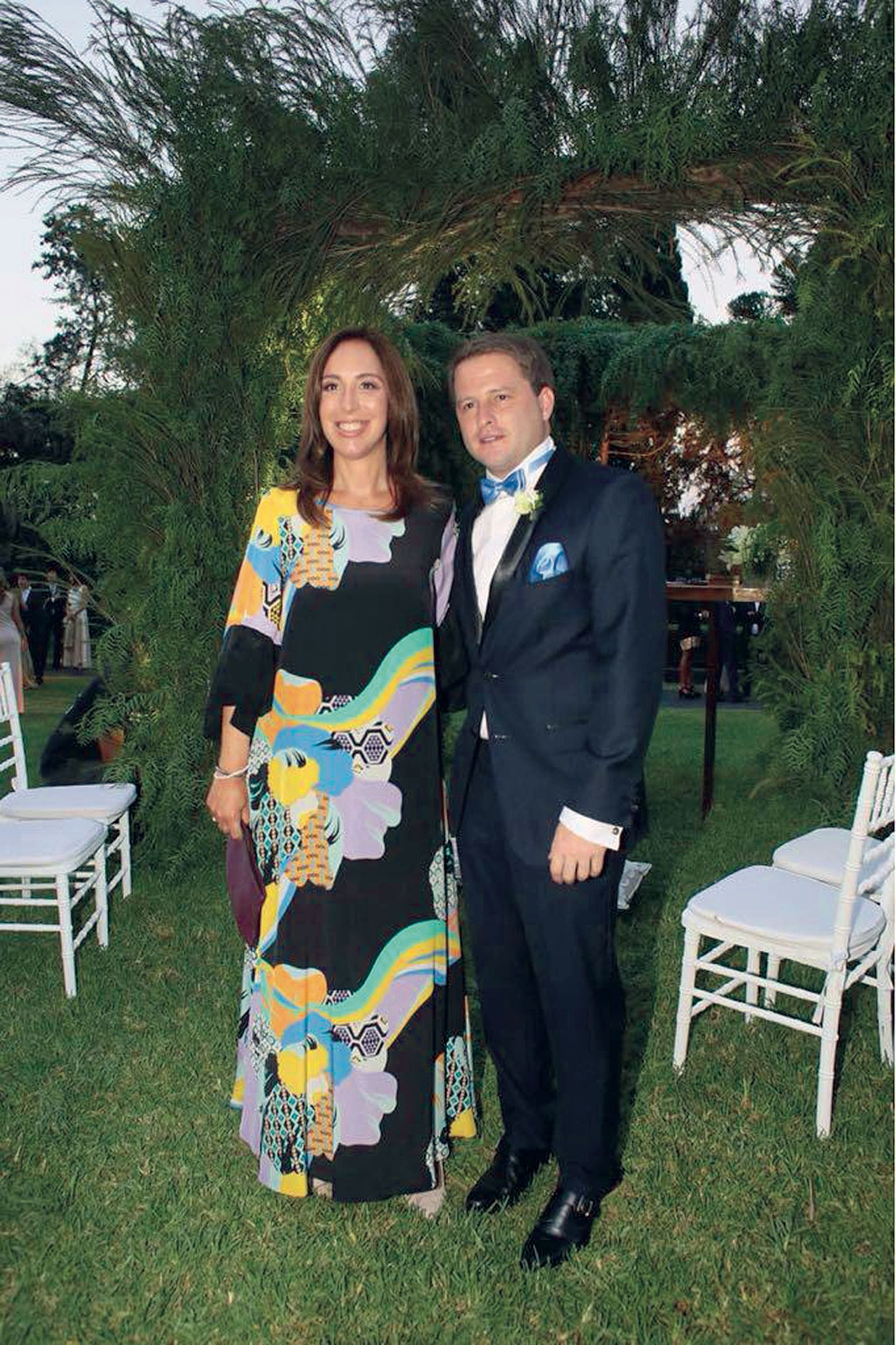 La gobernadora María Eugenia Vidal junto al novio. (Foto Marcelo Espinosa/GENTE)