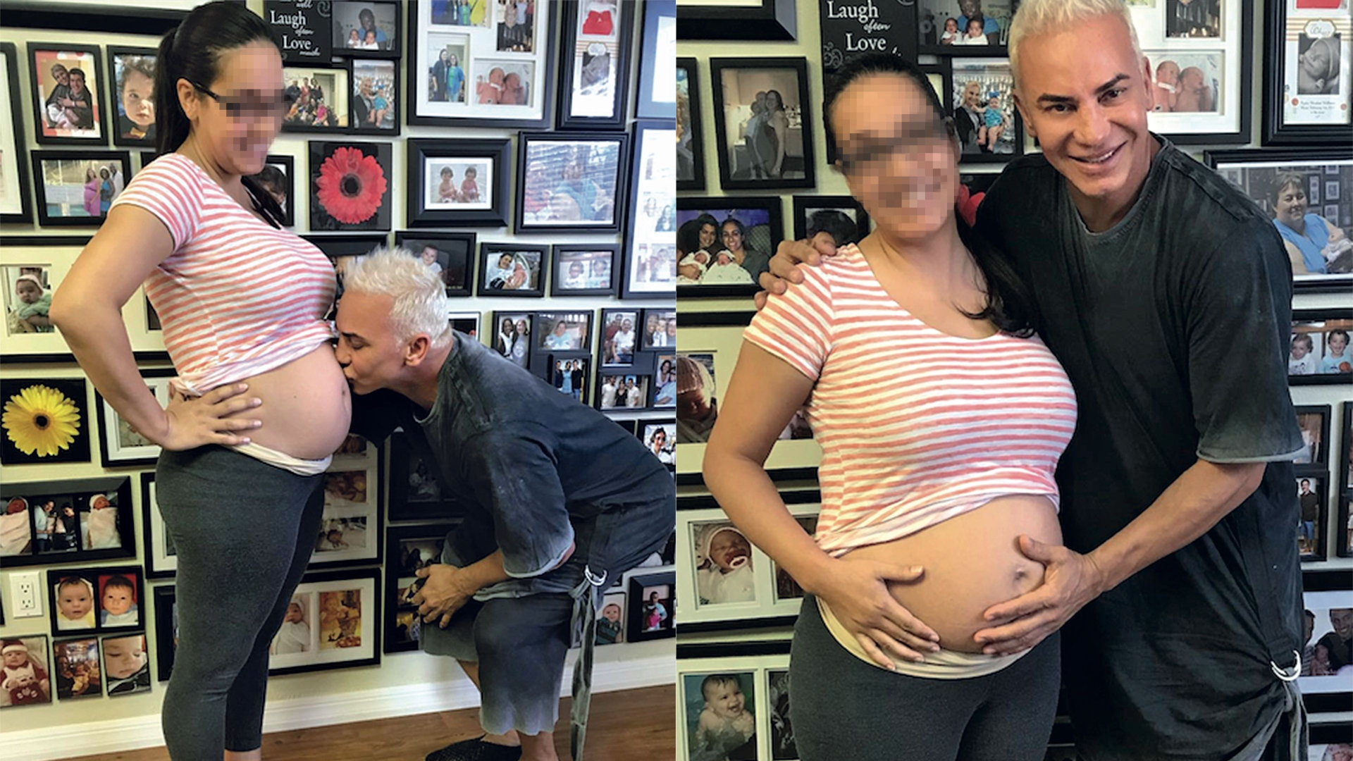 “Cuando me reuní en Miami con Giselle, pude darle un beso a la panza, tocársela, y me largué a llorar: sentí que en su vientre estaba mi semilla”, cuenta Flavio. (Foto álbum personal de Flavio Mendoza)