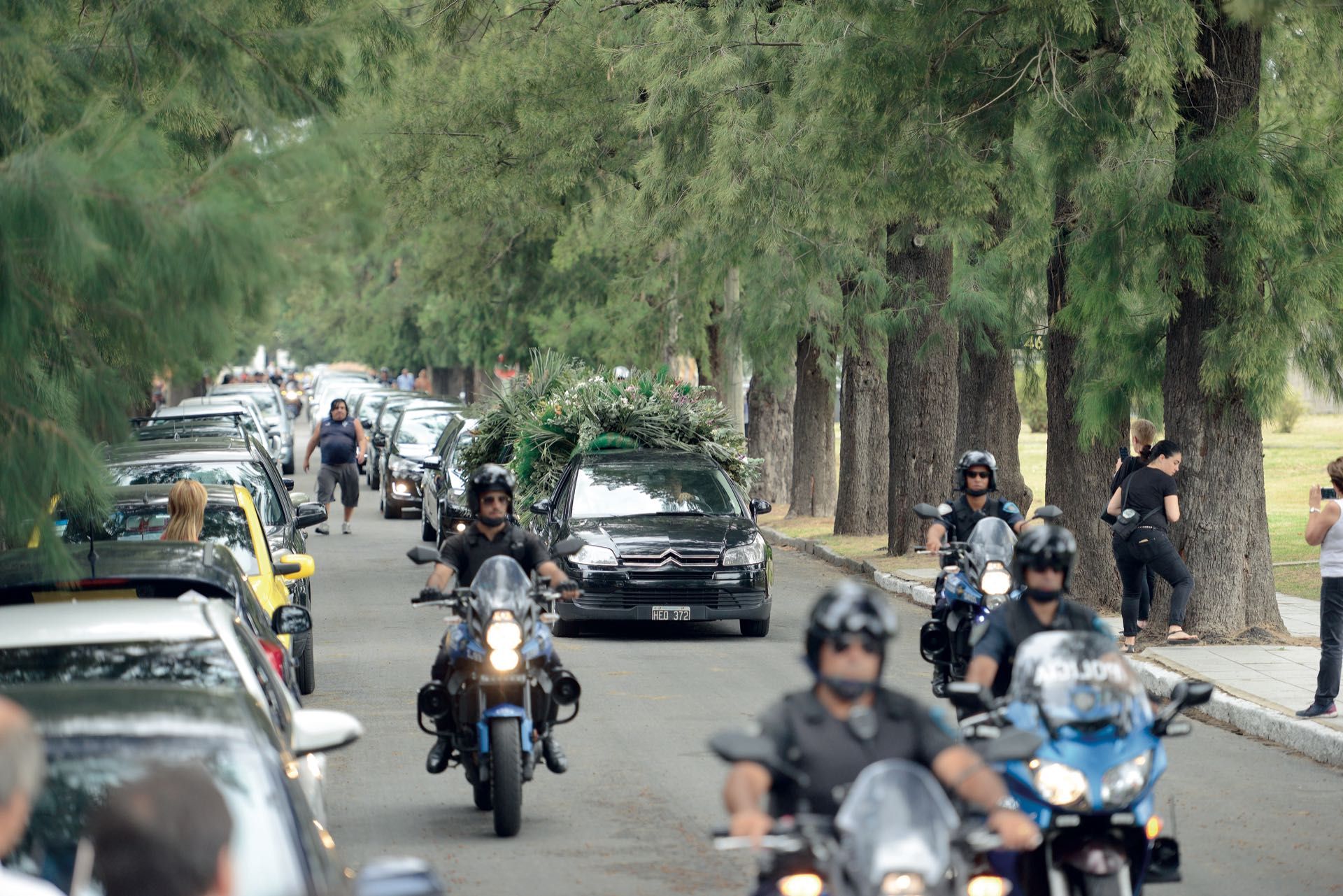 El último adiós en el cementerio de Chacarita