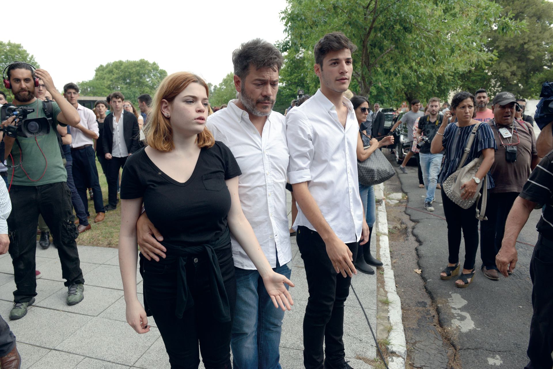 Marcelo Funes junto a Luna y Agustín, los hijos que tuvo con Débora (Fotos: Enrique García Medina y Maxi Vernazza/GENTE)