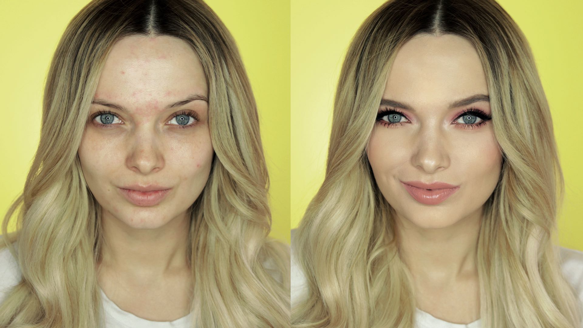 La bloguera Em Ford comparte en su cuenta de Instagram @mypaleskinblog imágenes de su rostro con y sin maquillaje.