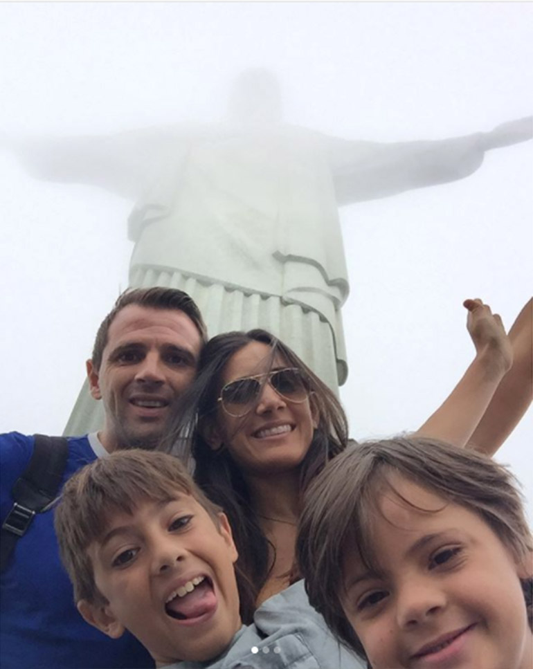 Los Montillo, en Río. Walter jugó cinco años en Brasil: Cruzeiro, Santos y Botafogo