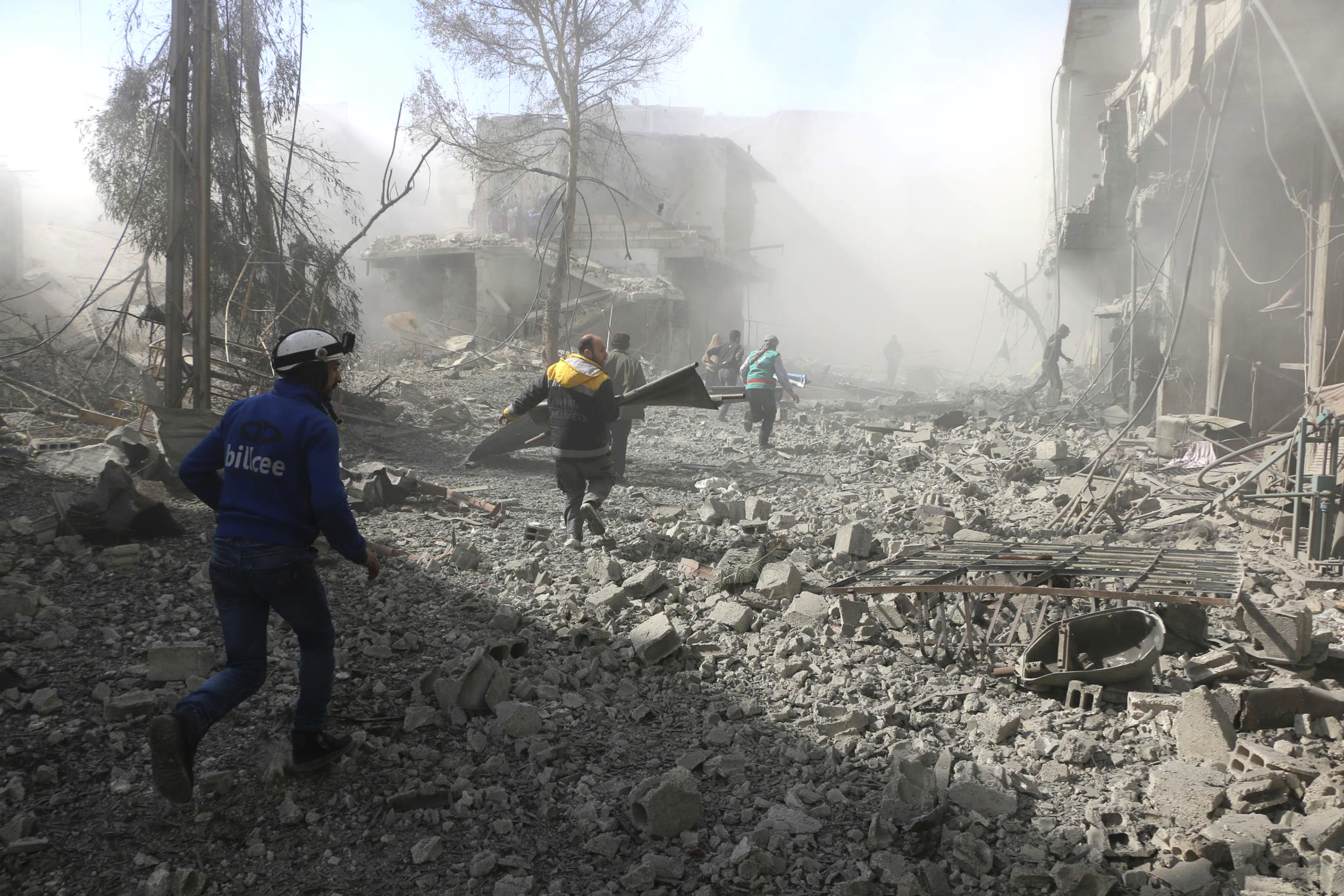 (Syrian Civil Defense White Helmets via AP)