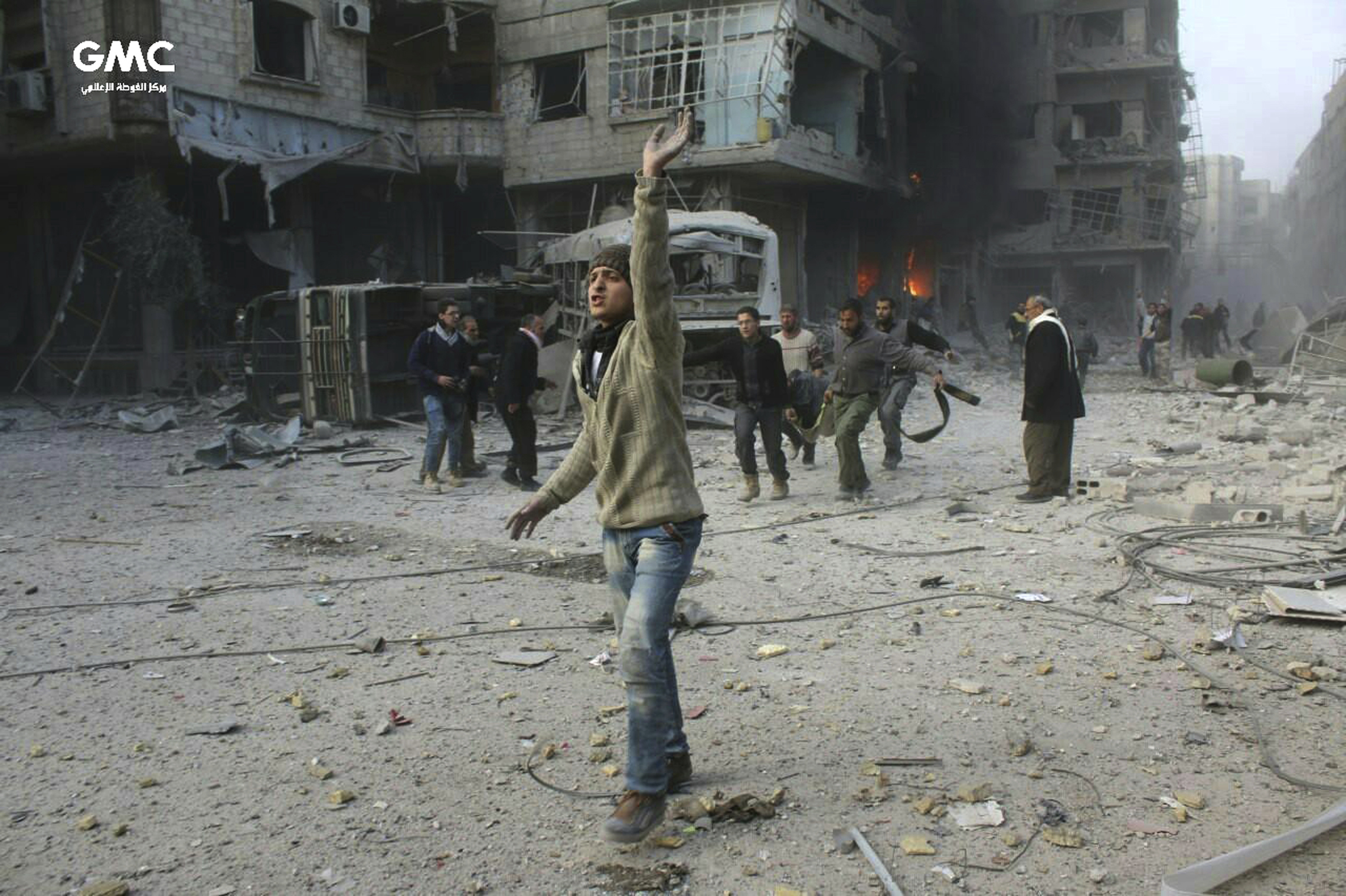 (Ghouta Media Center via AP)