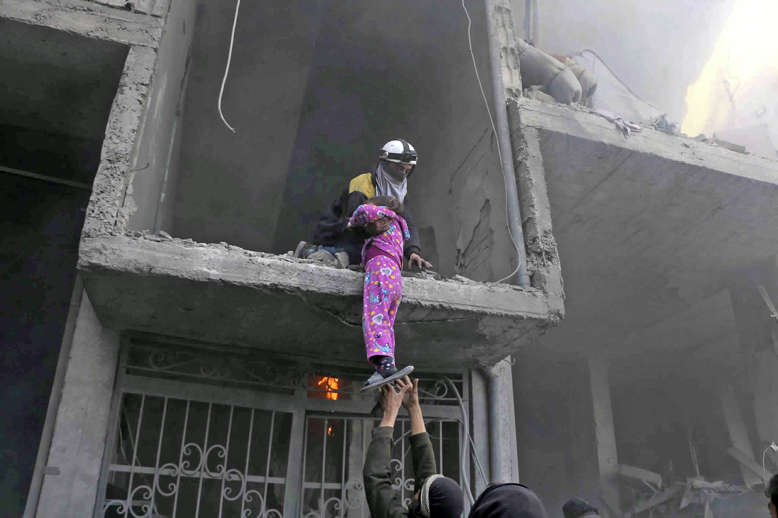 (Syrian Civil Defense White Helmets via AP)