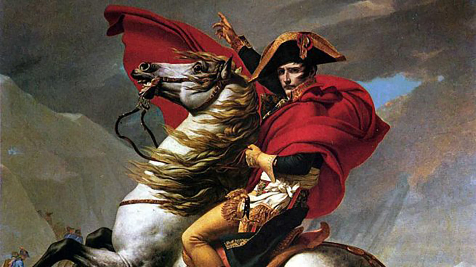 Napoléon Bonaparte, en el célebre retrato de Jean-Loui David