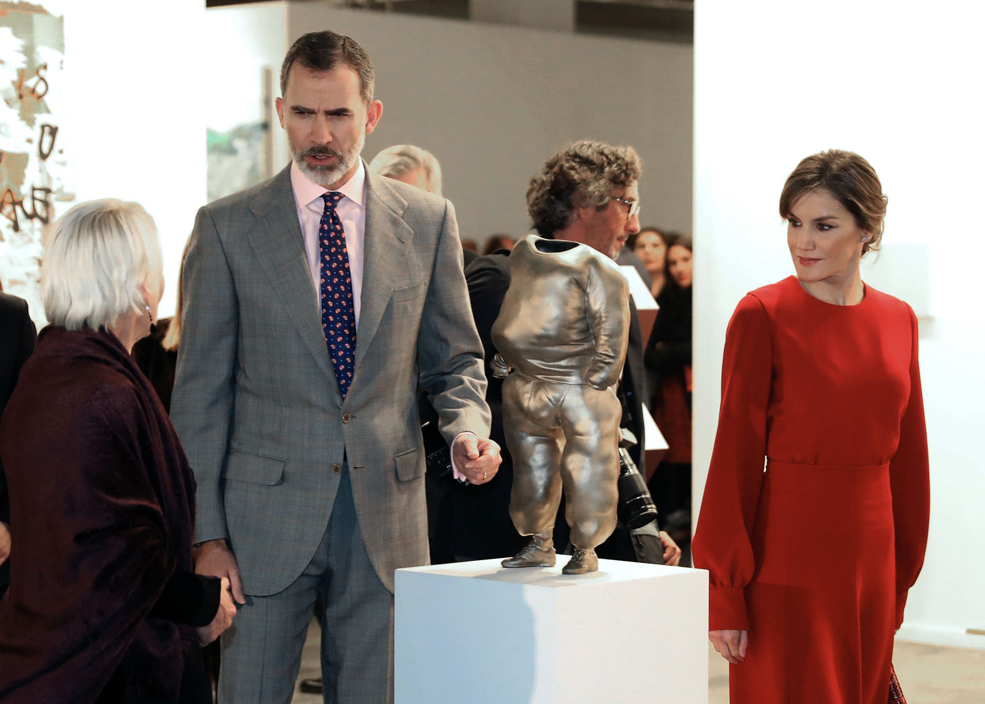 Los reyes Felipe y Sofía a la apertura oficial de una nueva edición de la Feria Internacional de Arte Contemporáneo ARCO 2018, en la que exhiben sus obras 208 galerías de 29 países