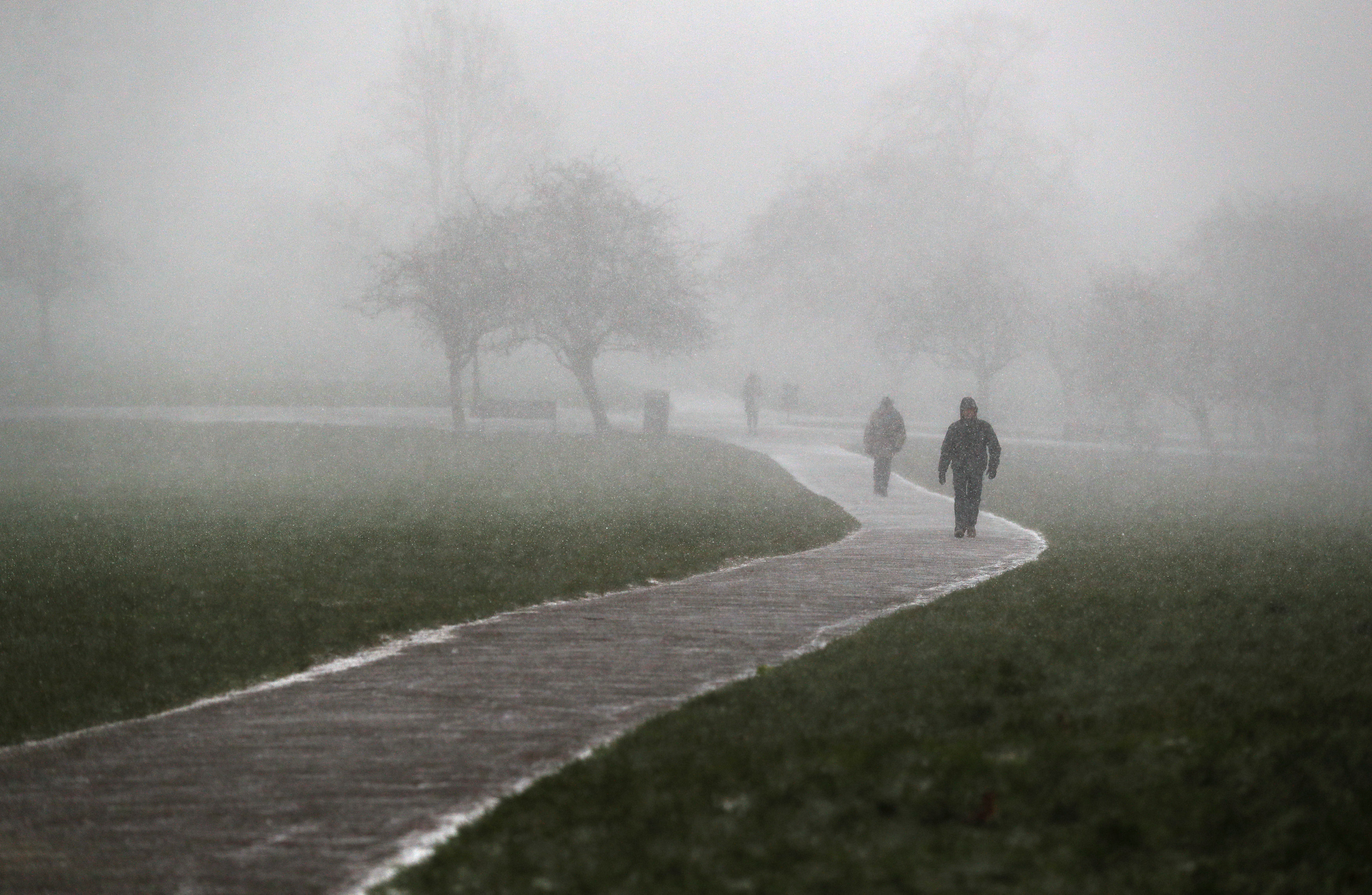 Nieve en Primrose Hill en Londres (REUTERS/Peter Nicholls)