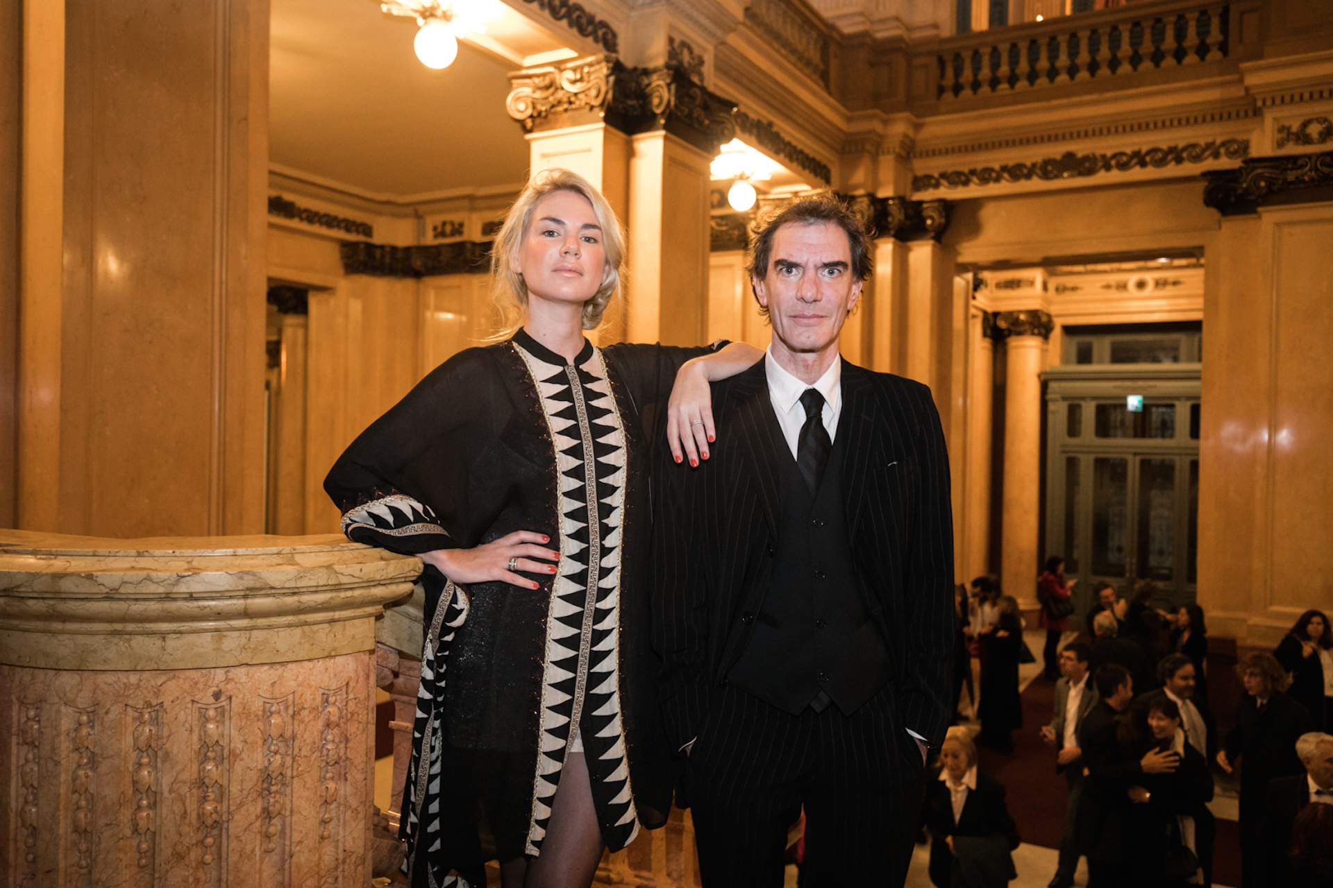Lopérfido junto a su ex, Esmeralda Mitre, en abril del 2017 en el Teatro Colón (Foto Archivo GENTE)