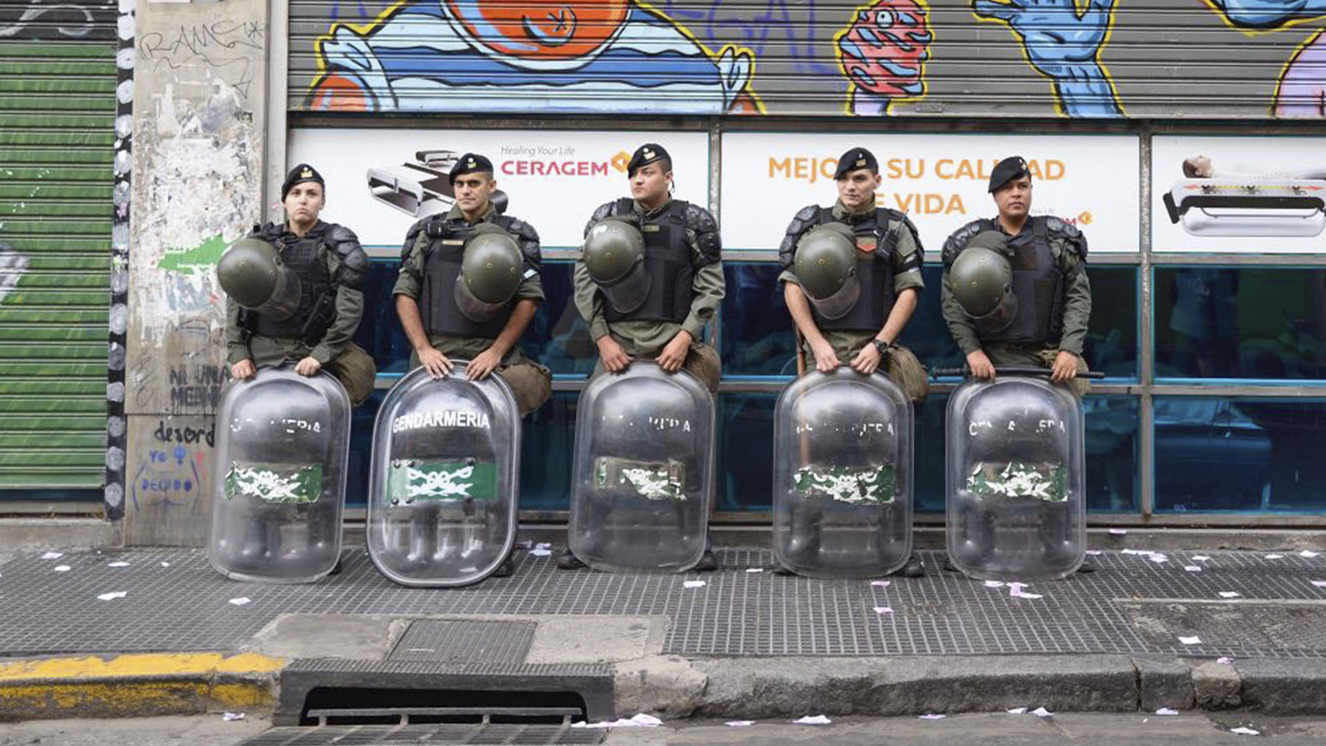 Gendarmes que participaron del operativo de seguridad