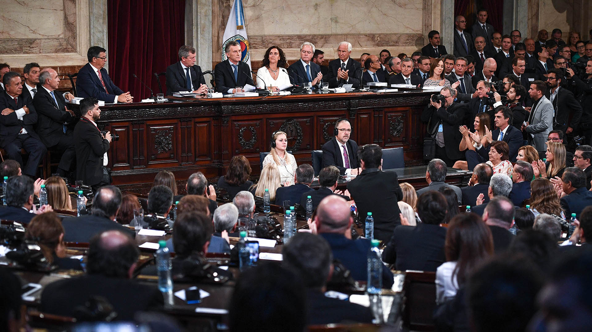 Mauricio Macri habla ante los legisladores
