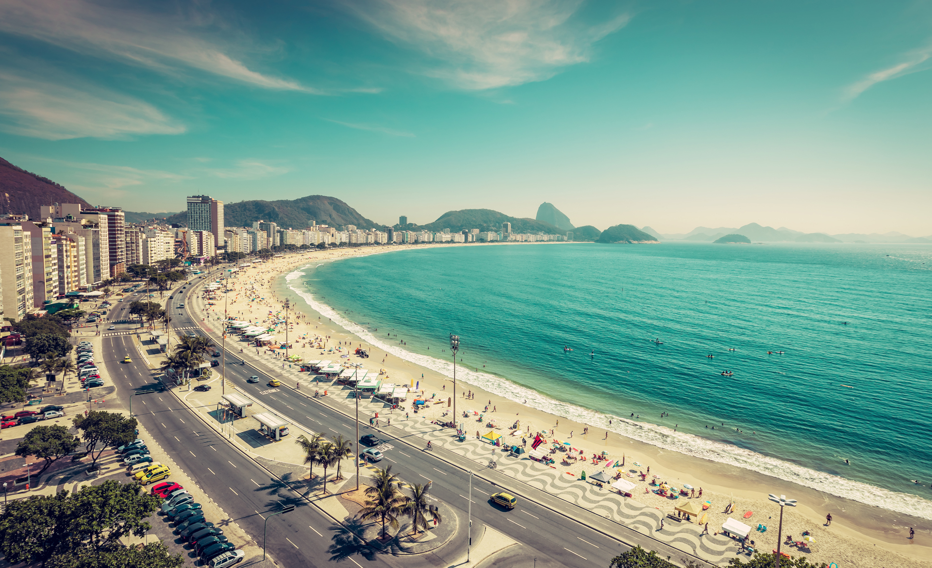 La playa de Copacabana, una de las más visitadas de Rio de Janeiro