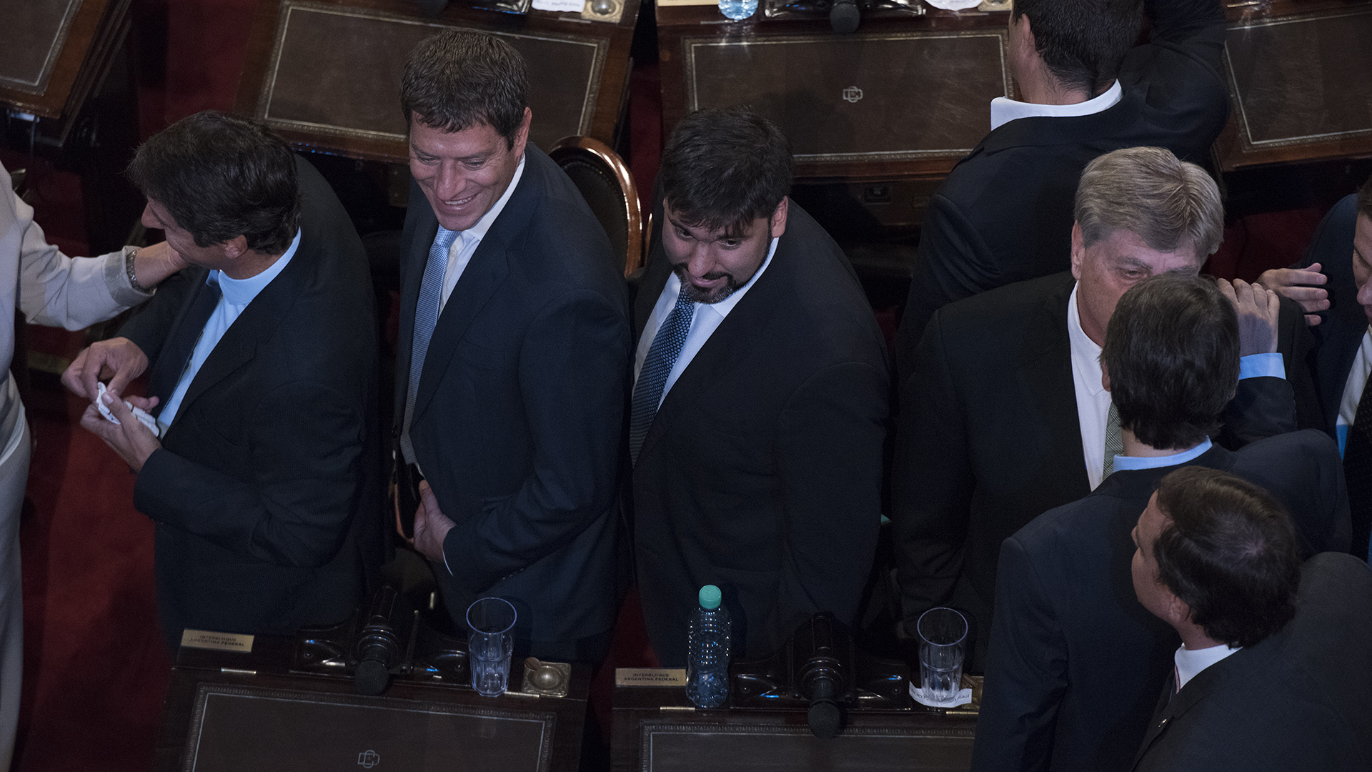 Diego Bossio junto a otros referentes del Bloque Justicialista