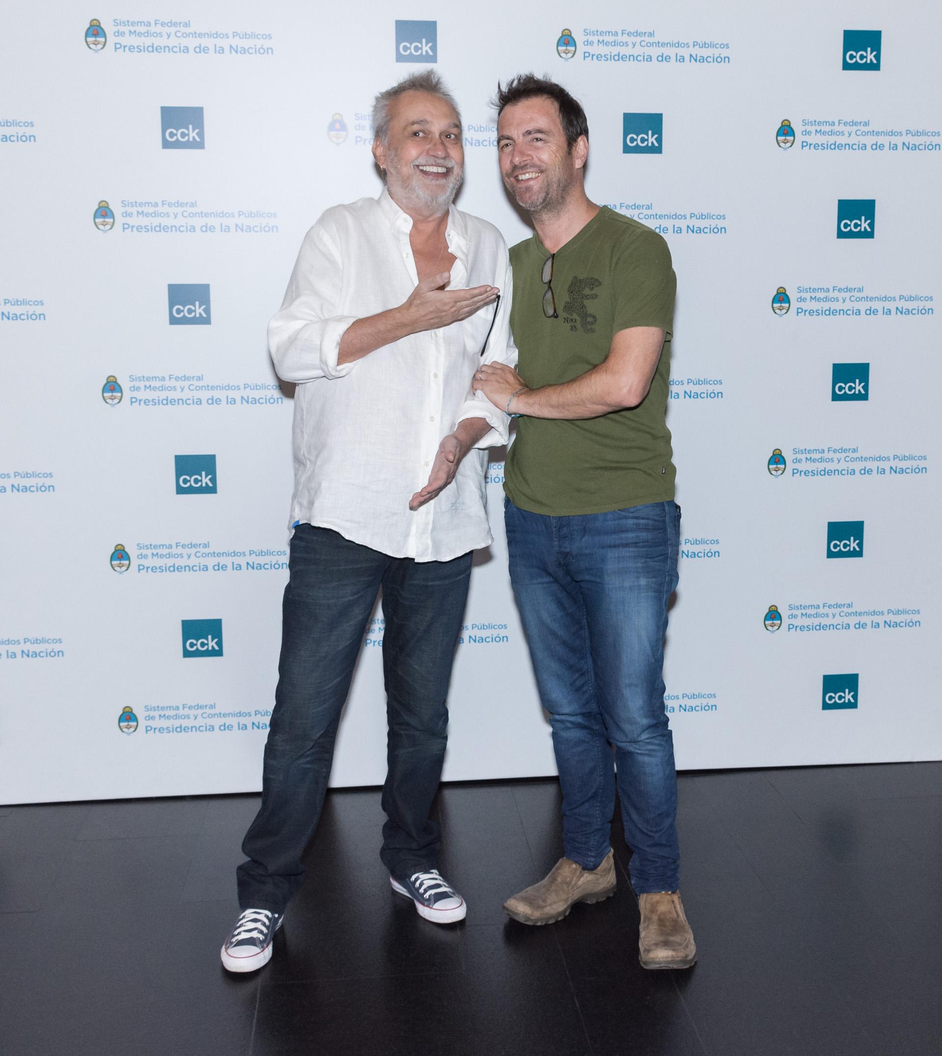 Los músicos David Lebon y Kevin Johansen