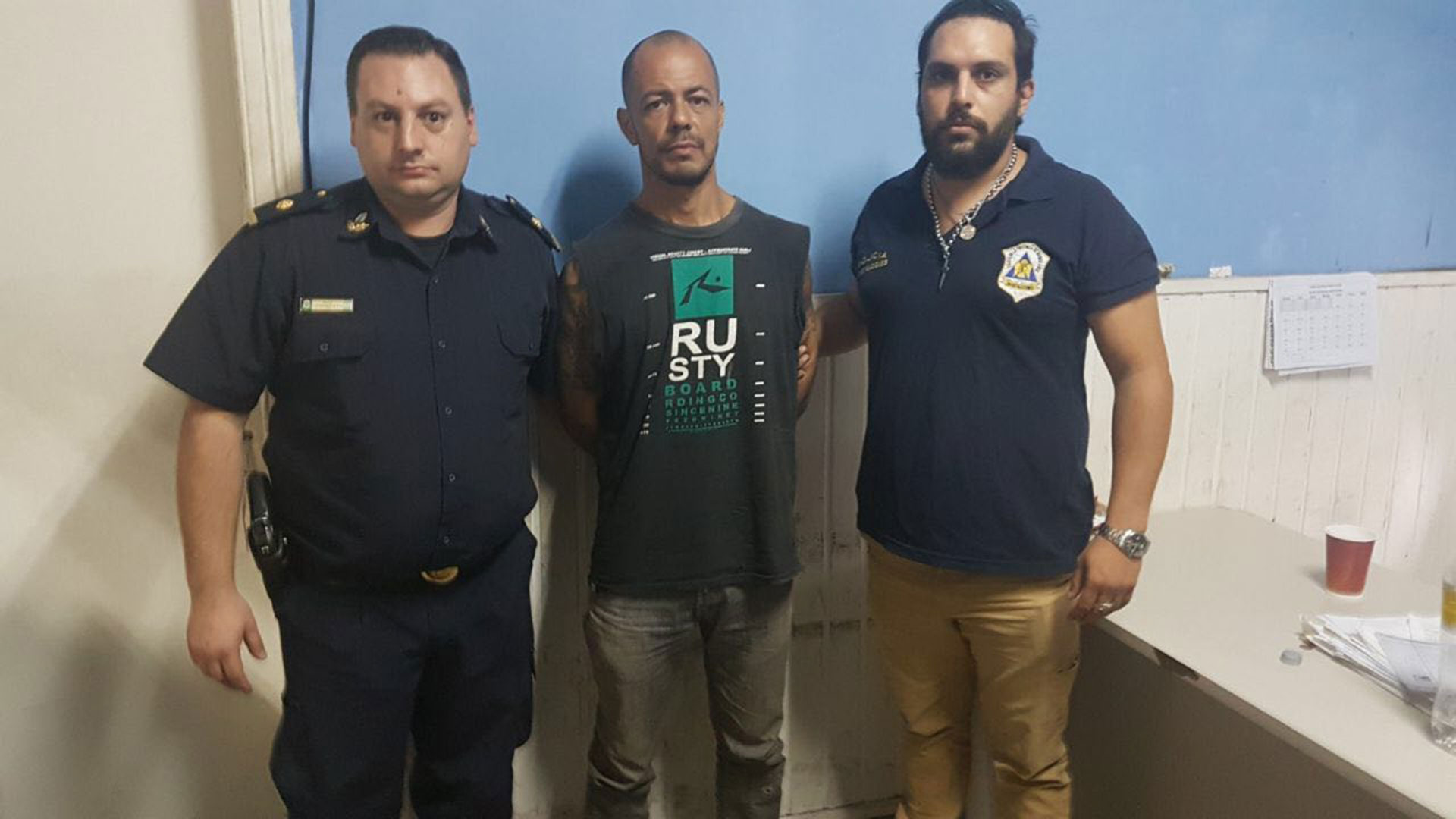 Néstor Maximiliano Montiel en el momento que fue detenido