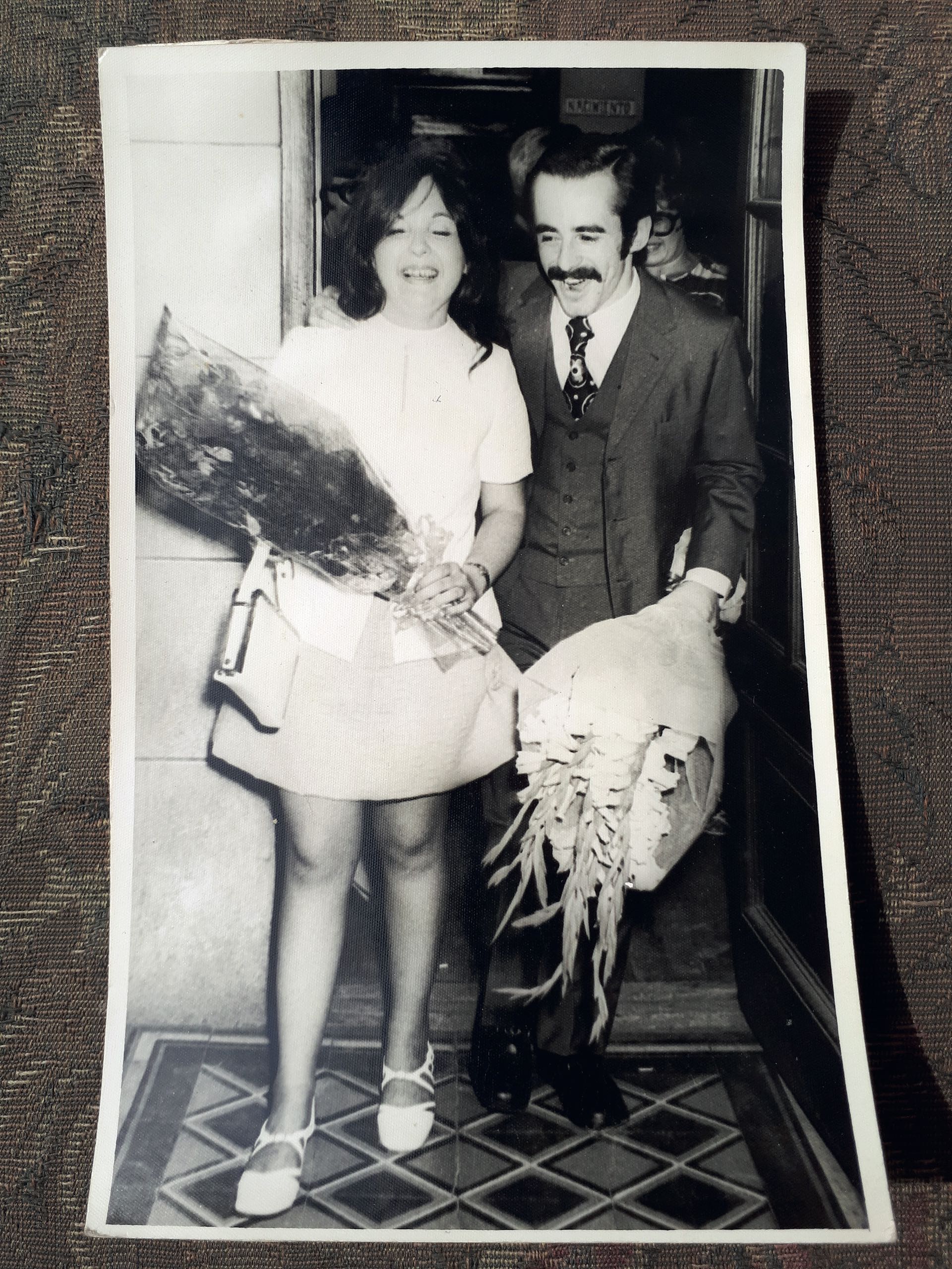 Cuando se casó por primera vez, en 1972, con Dora Beatriz Ryng. (Foto Archivo GENTE)