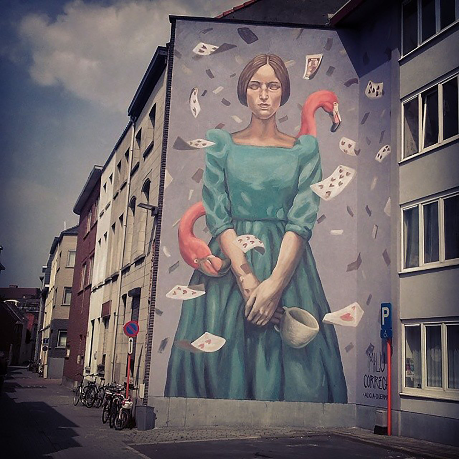 Una pared de Milu de 2014 en Bélgica