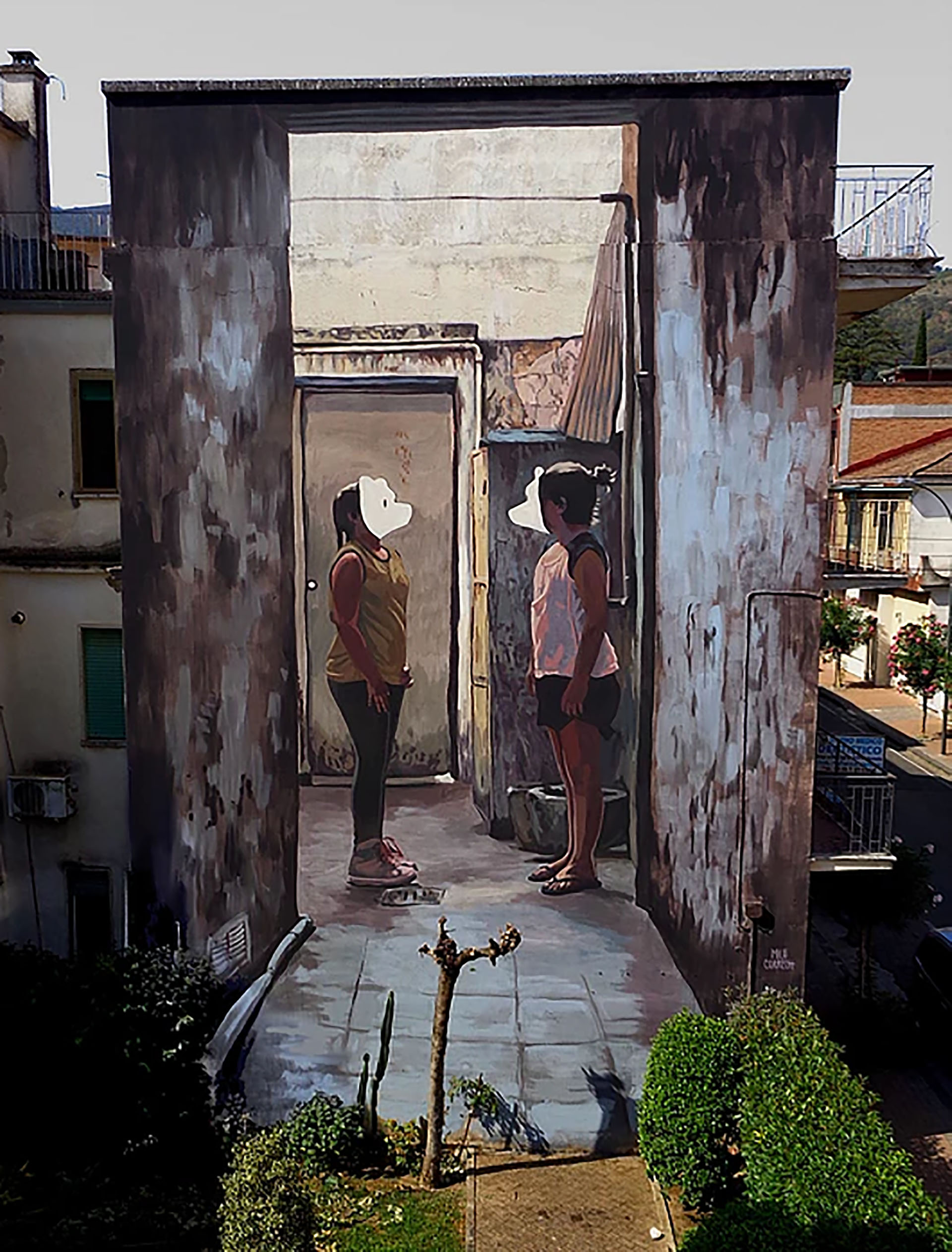 Mural de Milu Correch en Airola, Italia