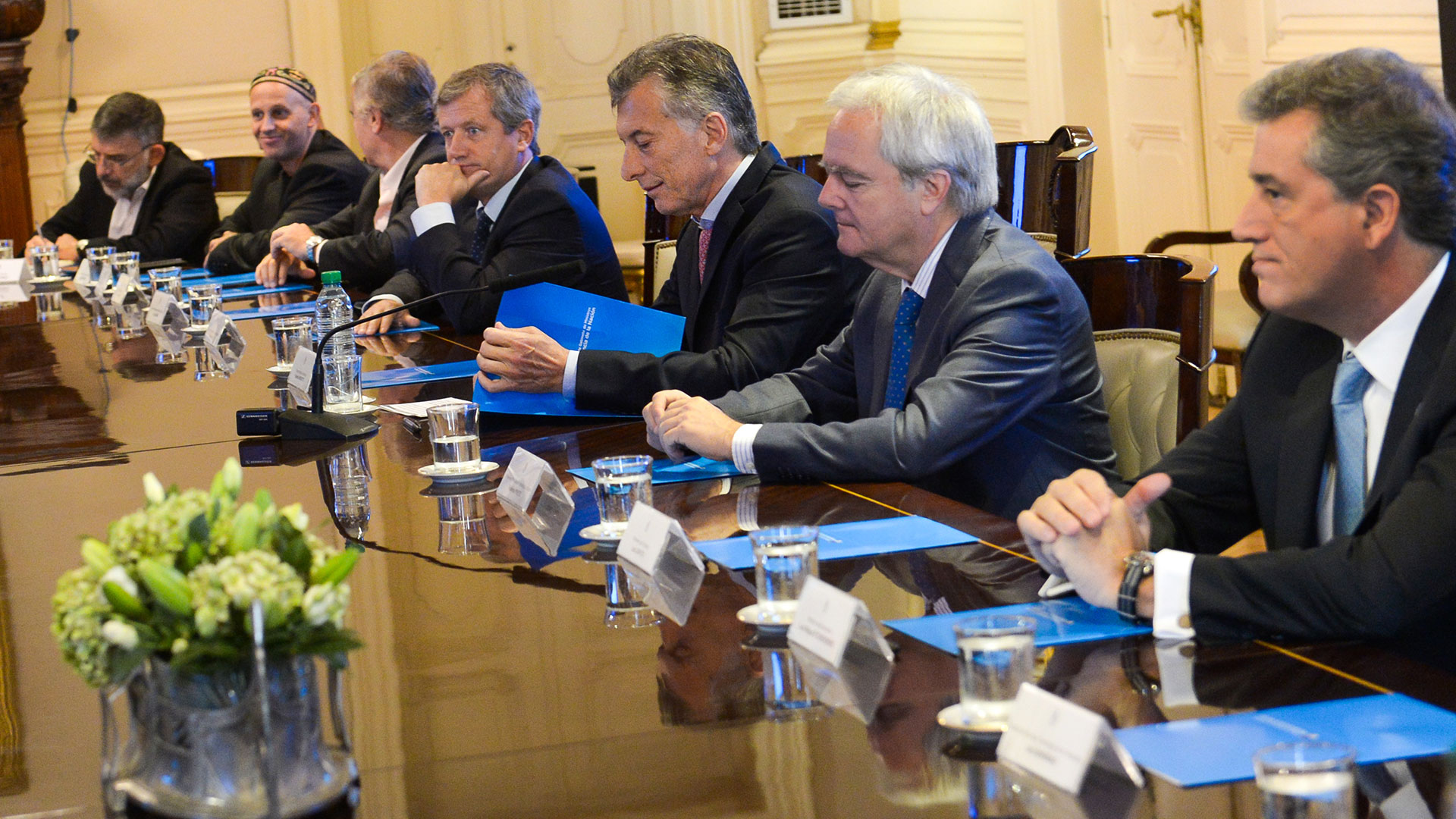 Mauricio Macri junto a su Gabinete (Prensa Presidencia)