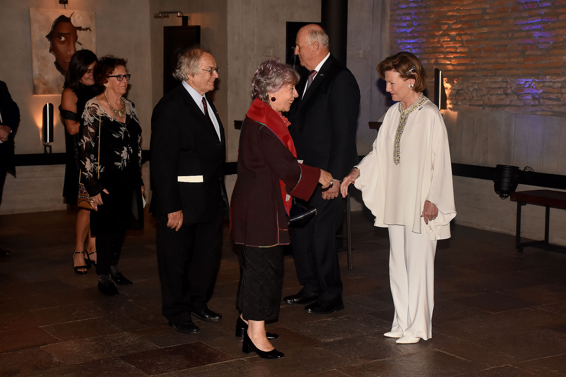 Norma Morandini ex senadora y Adolfo Pérez Esquivel, Premio Nobel de la Paz argentino