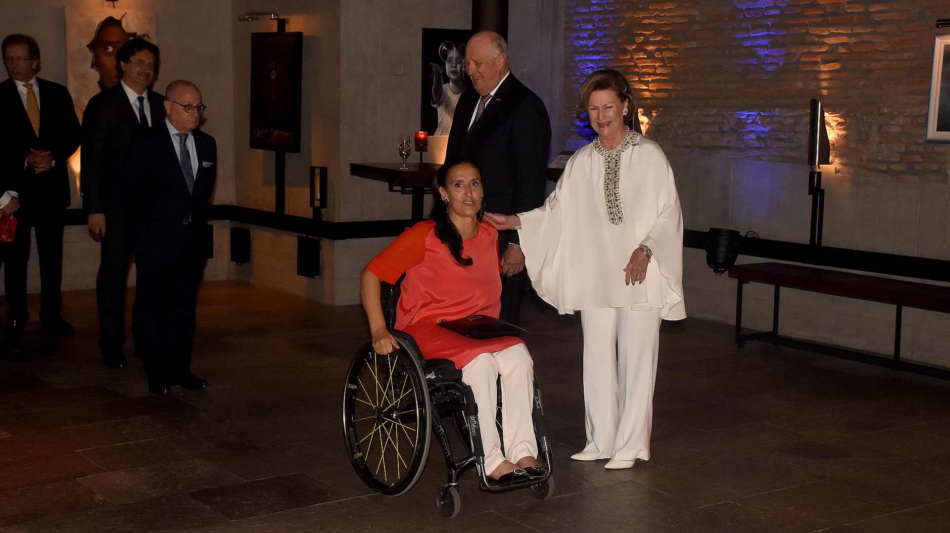 Su majestad el Rey Harald V y la Renia Sonia fueron los anfitriones de la recepeción en el Zanjón de Granados, situado en San Telmo, emblema histórico de la ciudad. Entre los invitados, la vicepresidente de la Nación Gabriela Michetti (Nicolás Stulberg)