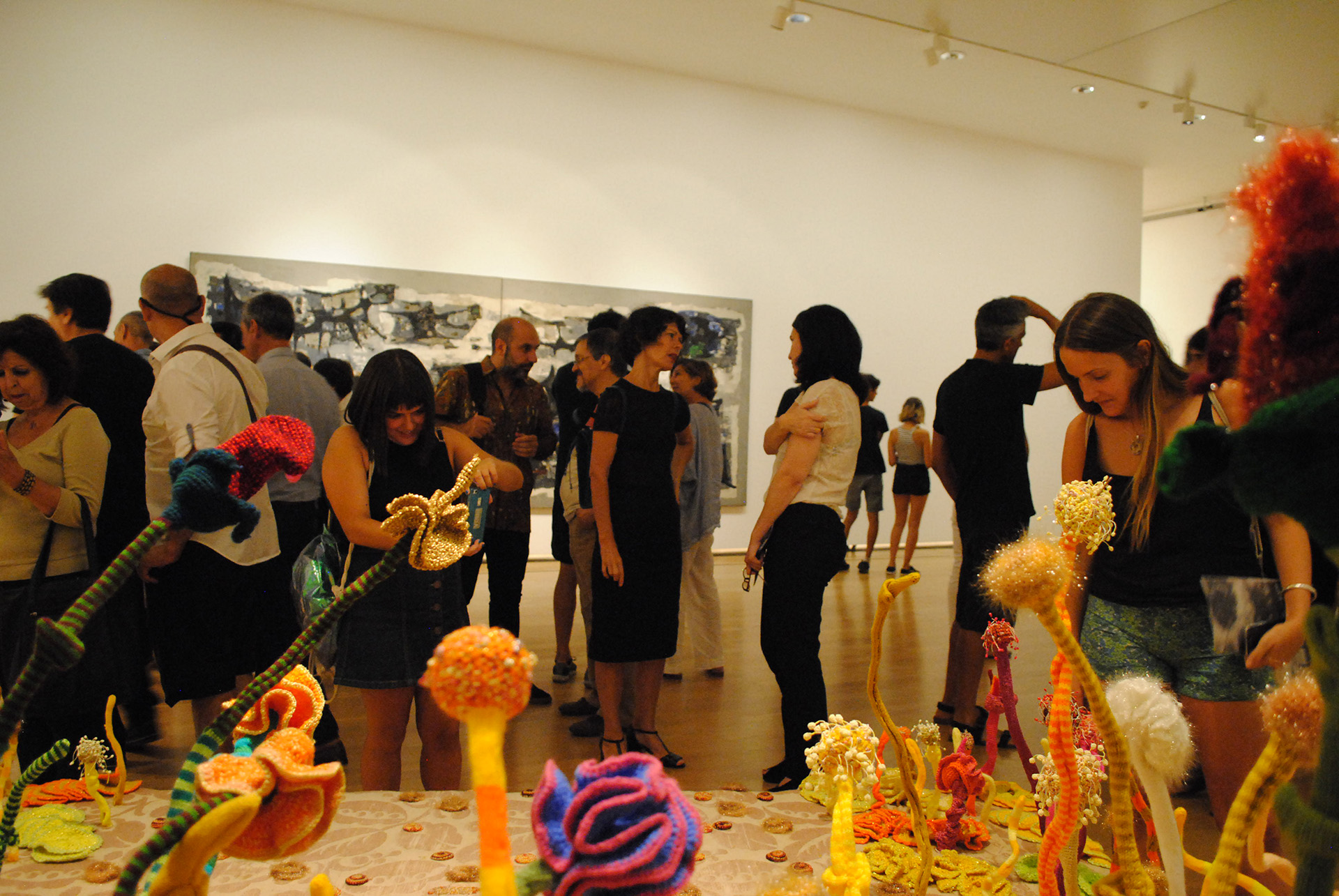 Fotografía de la Inauguración de “A la conquista de la luna” (Museo Nacional de Bellas Artes)