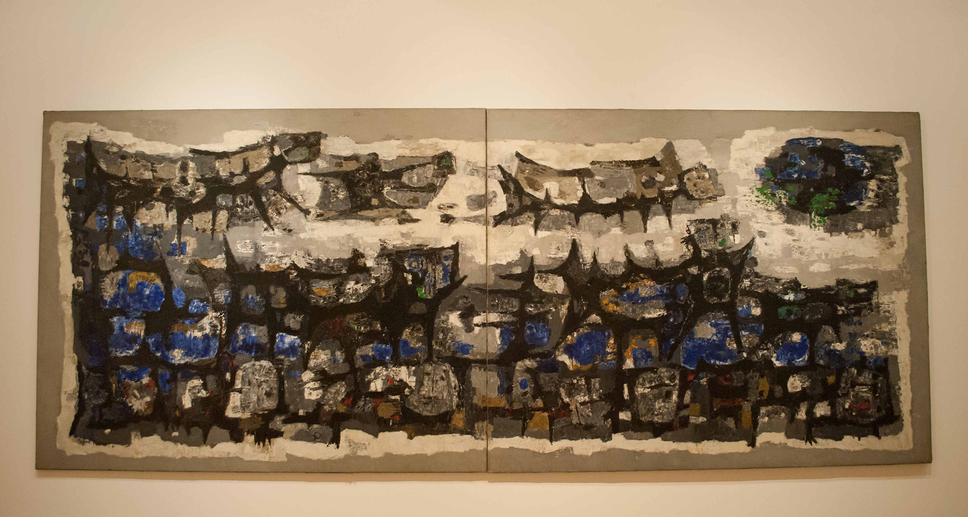 Raquel Forner (Argentina, 1902-1988) “A la conquista de la luna”, 1961.Óleo sobre tela, 200 x 500 cm. Donación Fondo Nacional de las Artes, 1974 (Museo Nacional de Bellas Artes)