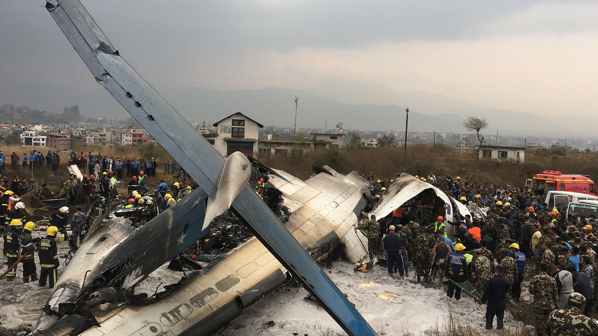 Así quedó el Bombardier Dash 8 Q400 de US-Bangla Airlines