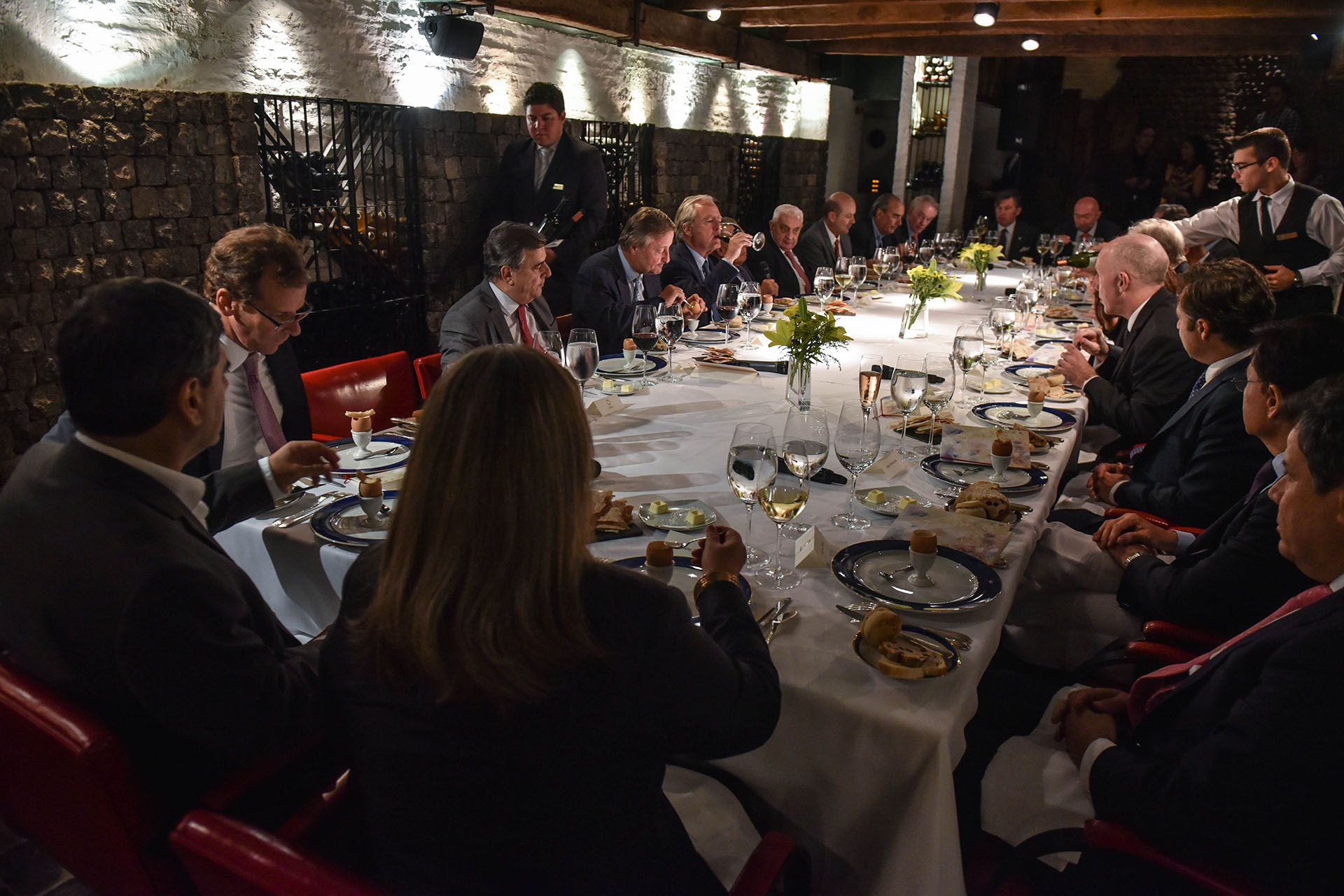 Los invitados disfrutaron de una cena en el prestigioso La Bourgogne en el Alvear Palace Hotel