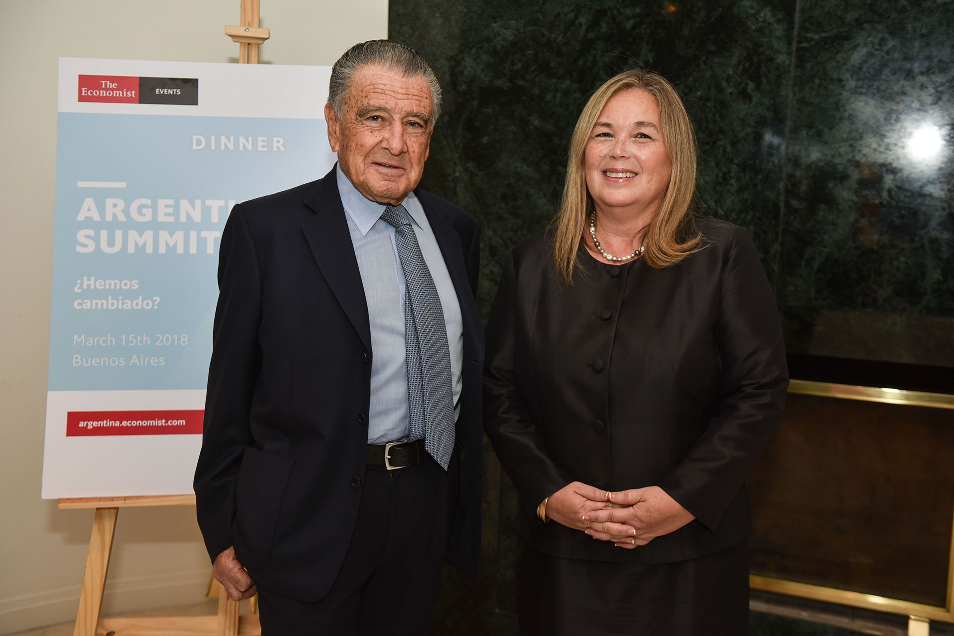 Eduardo Eurnekian y Susana Medina, presidenta de la Asociación Internacional de Mujeres Jueces