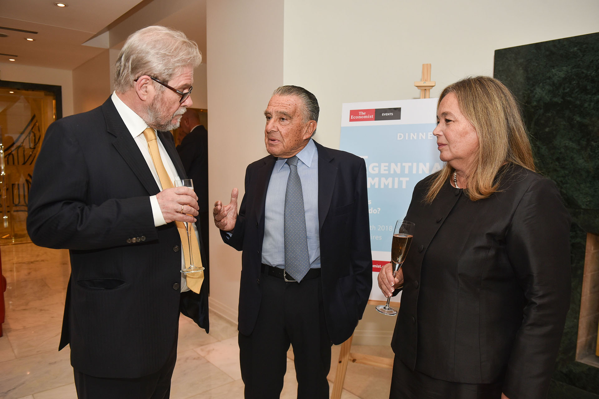 Michael Reid, Eduardo Eurnekian y Susana Medina