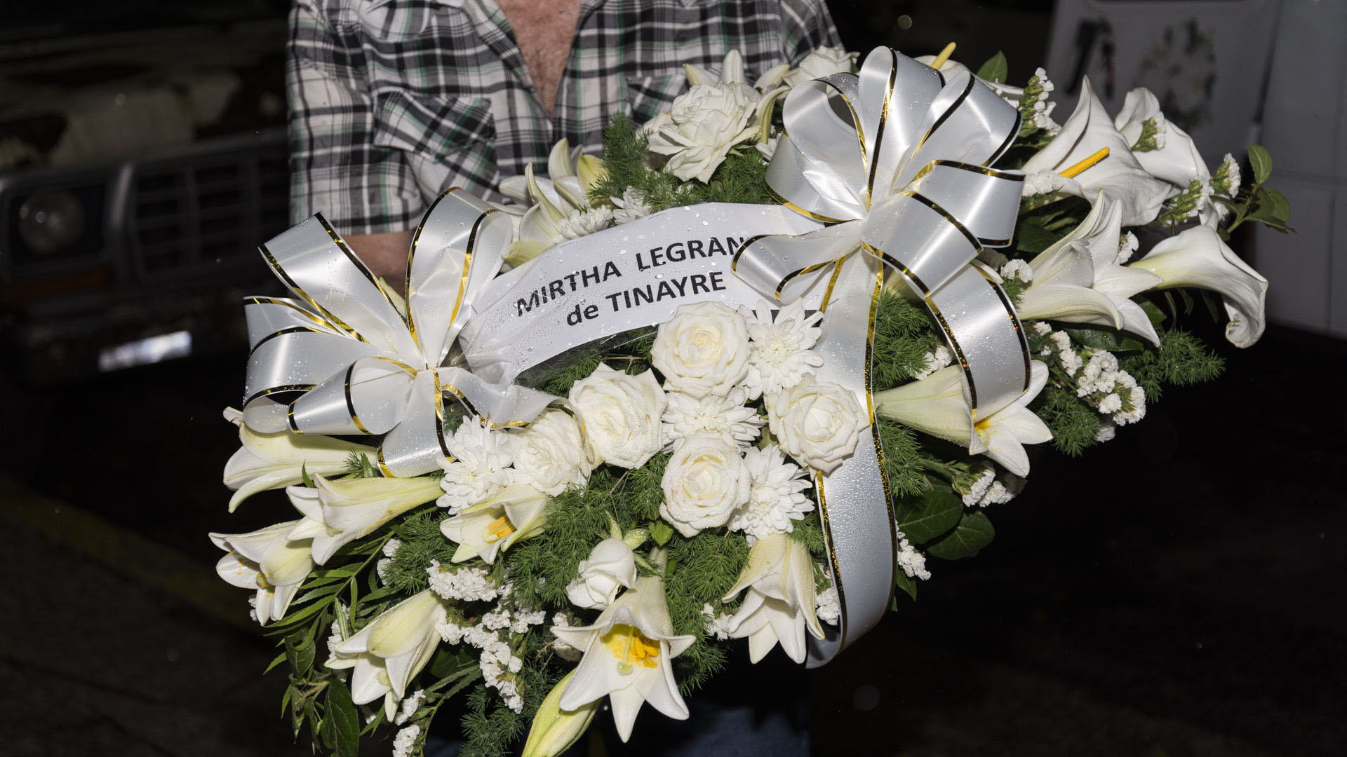 La corona funebre enviada por Mirtha Legrand