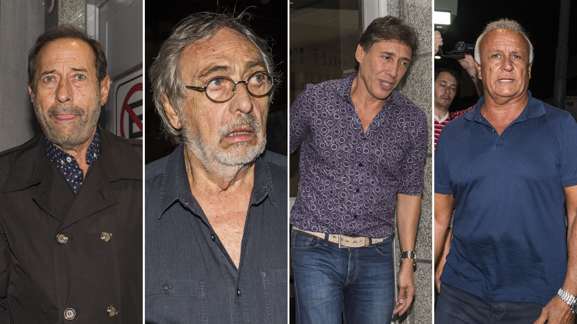 Guillermo Francella, Luis Brandoni, Fabián Gianola y Miguel del Sel fueron algunos de los famosos que le dieron el último adiós a Disi, un actor querido en el ambiente (Julieta Ferrario / Teleshow)