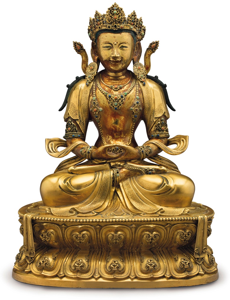 Una figura imperial de Amitayus, del período chino Kangxi (siglo XVII), valuada en medio millón de dólares