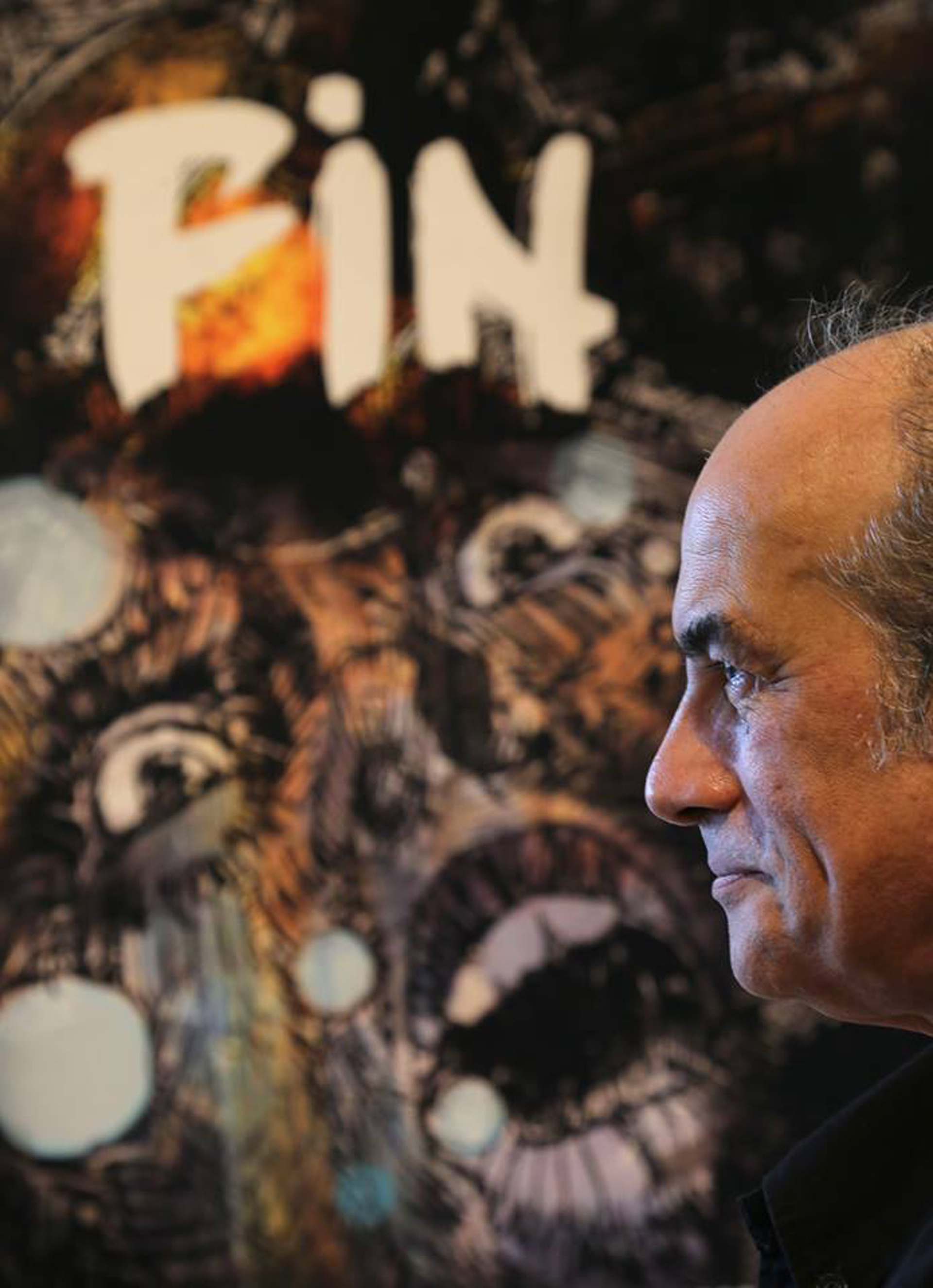 Daniel Brandimarte en su muestra (Foto: Carlos Gabriel Vertanessian)