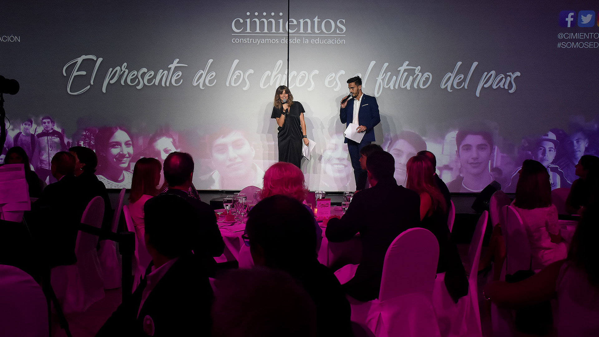 María Freytes y Juan Marconi, los encargados de conducir la cena anual